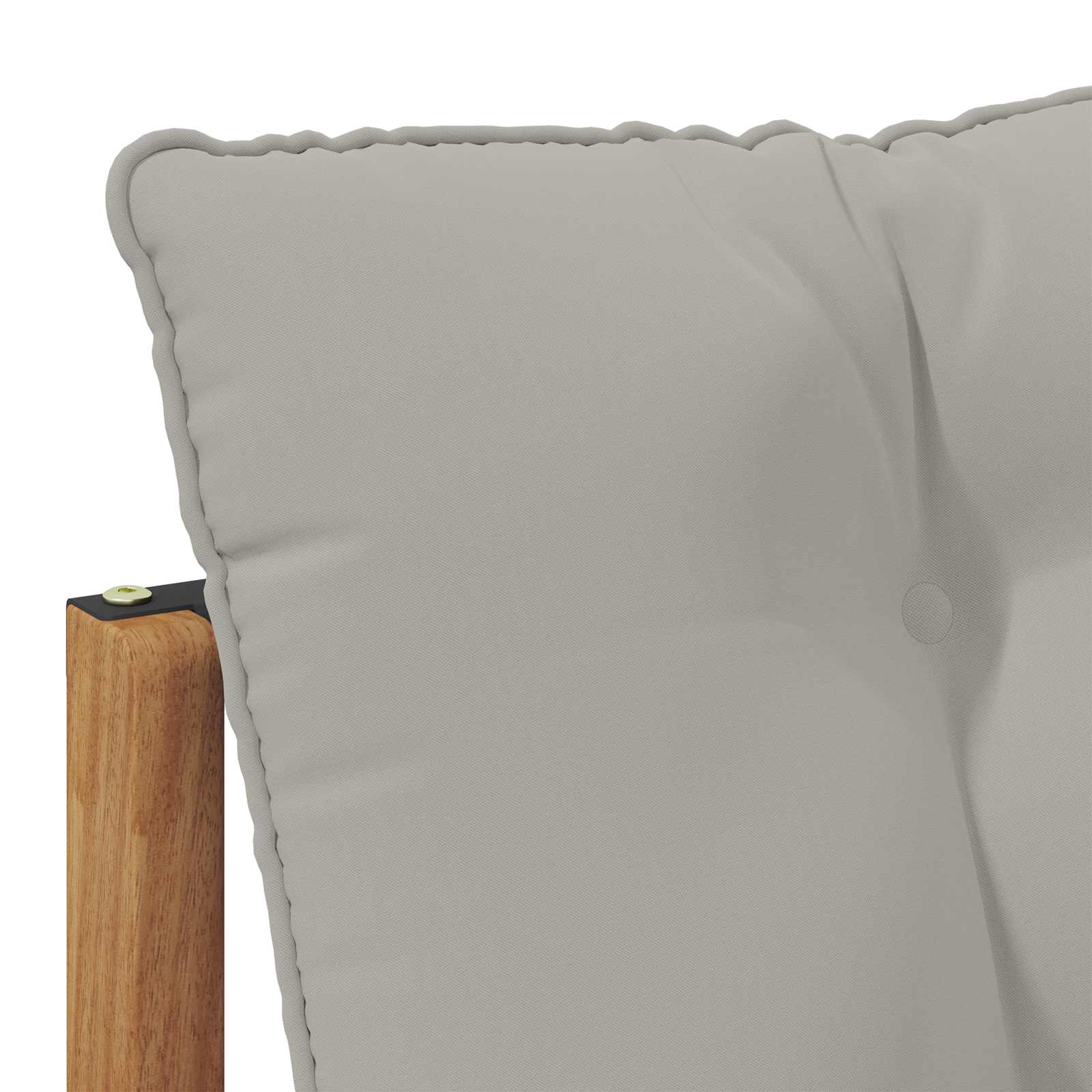 Kültéri sarokkanapé tömör akácfa és textilén szövet természetes