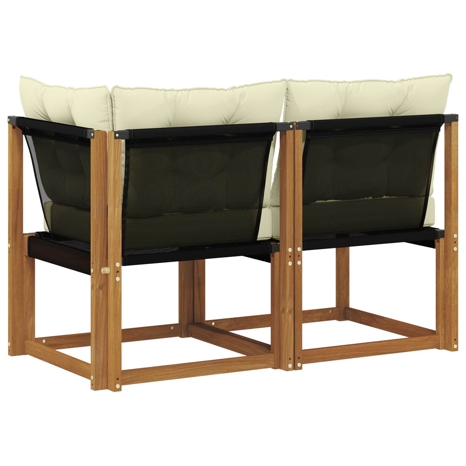 Kültéri középső és sarok kanapé párnával 2 darab természetes