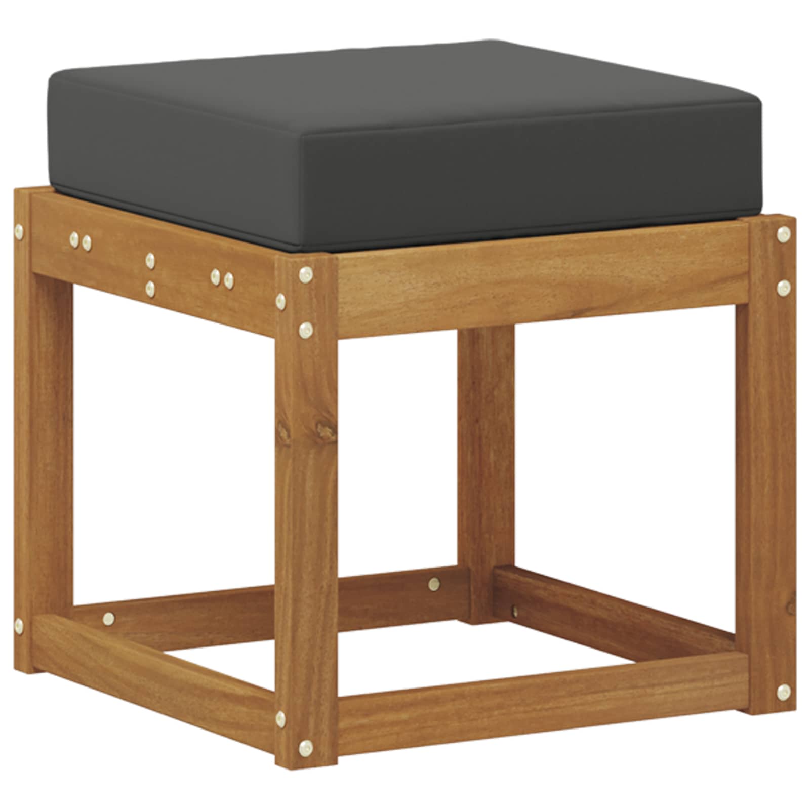 Székpad természetes és antracit 43 x 43 x 37 cm tömör akácfa