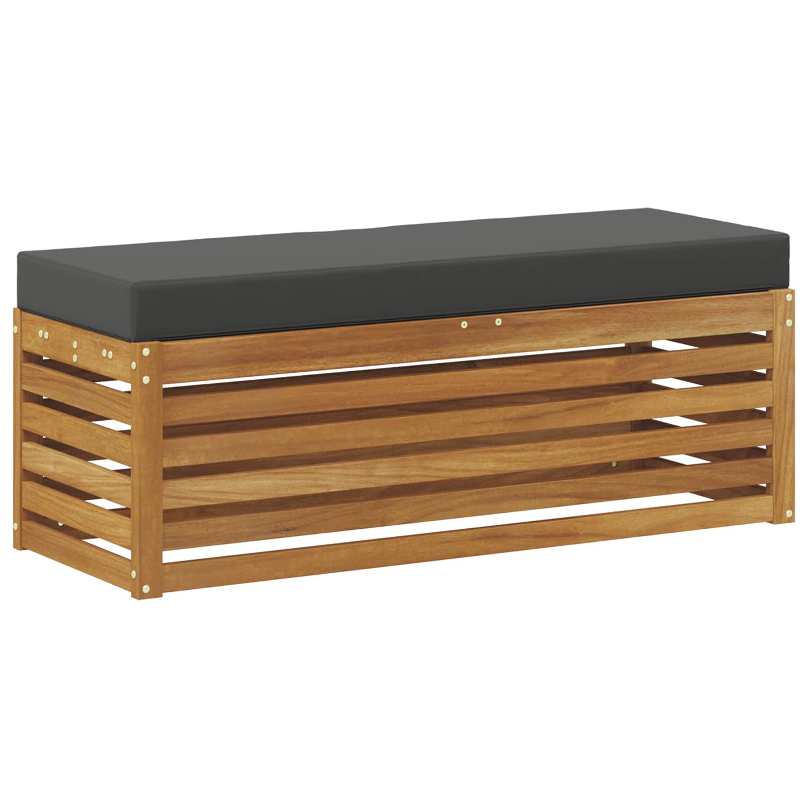 Székpad természetes és antracit 115 x 43 x 37 cm tömör akácfa
