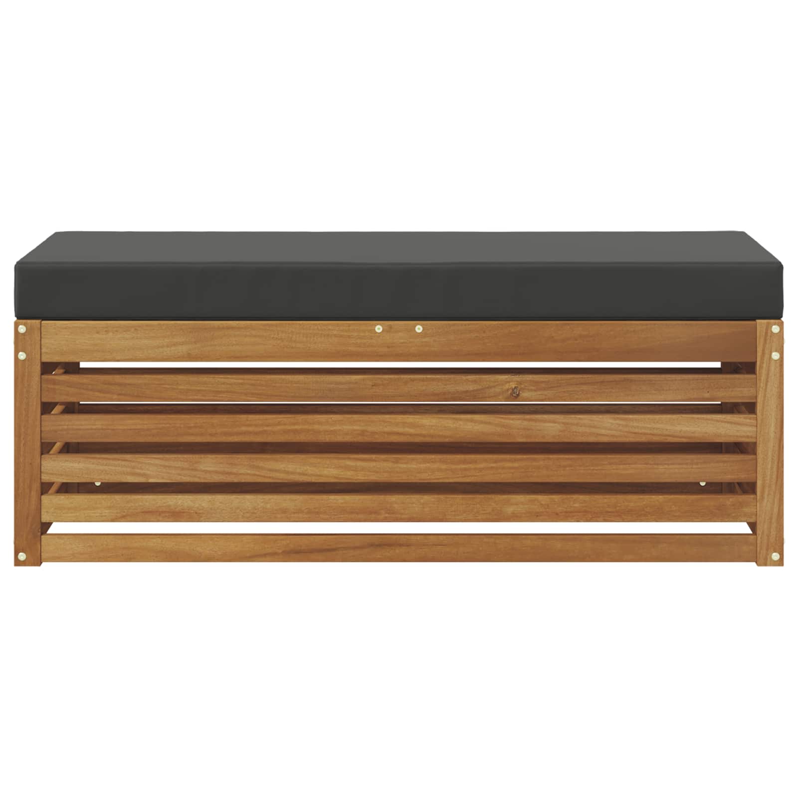 Székpad természetes és antracit 115 x 43 x 37 cm tömör akácfa