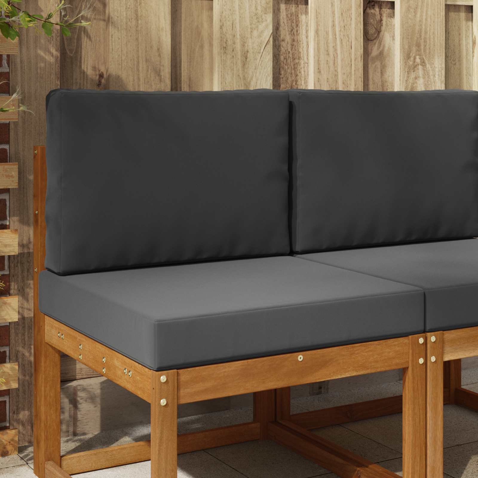 Kültéri kanapé párna 2 pcs antracit poliészter