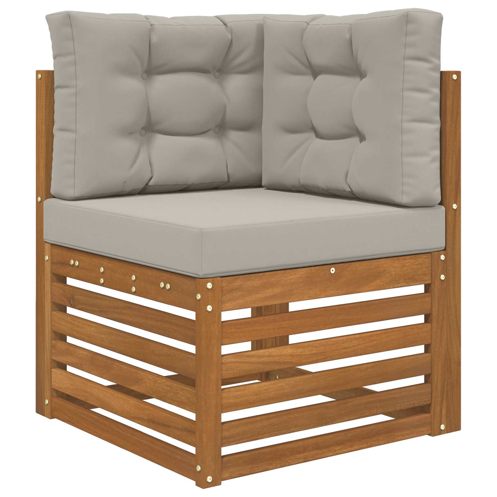 Kültéri kanapé párna 3 pcs szürke poliészter