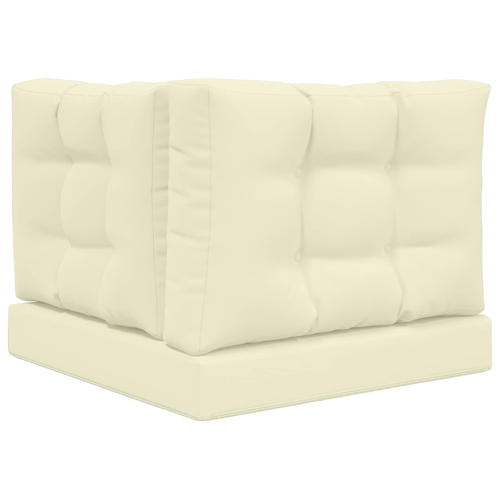 Kültéri kanapé párna 3 pcs krém poliészter