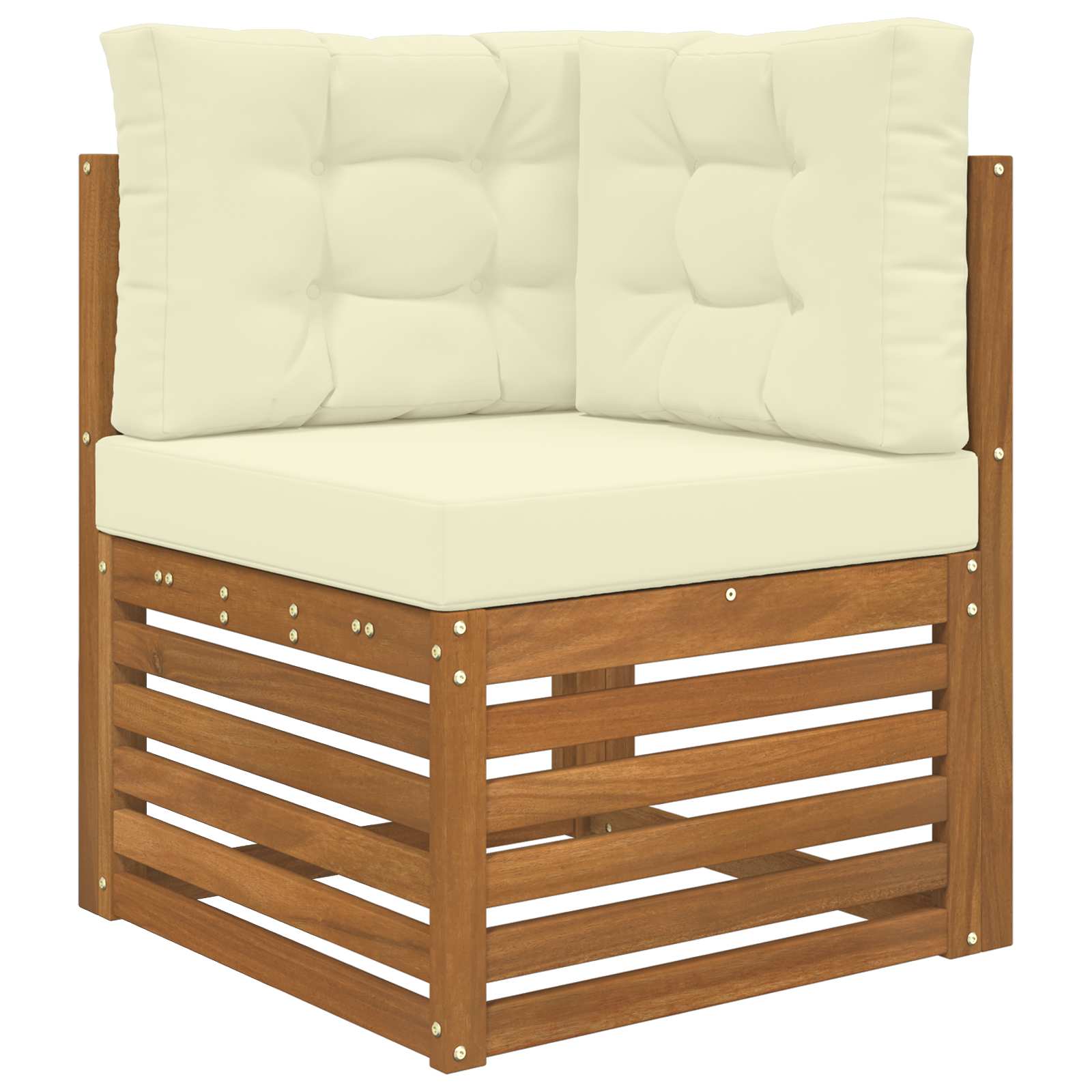 Kültéri kanapé párna 3 pcs krém poliészter