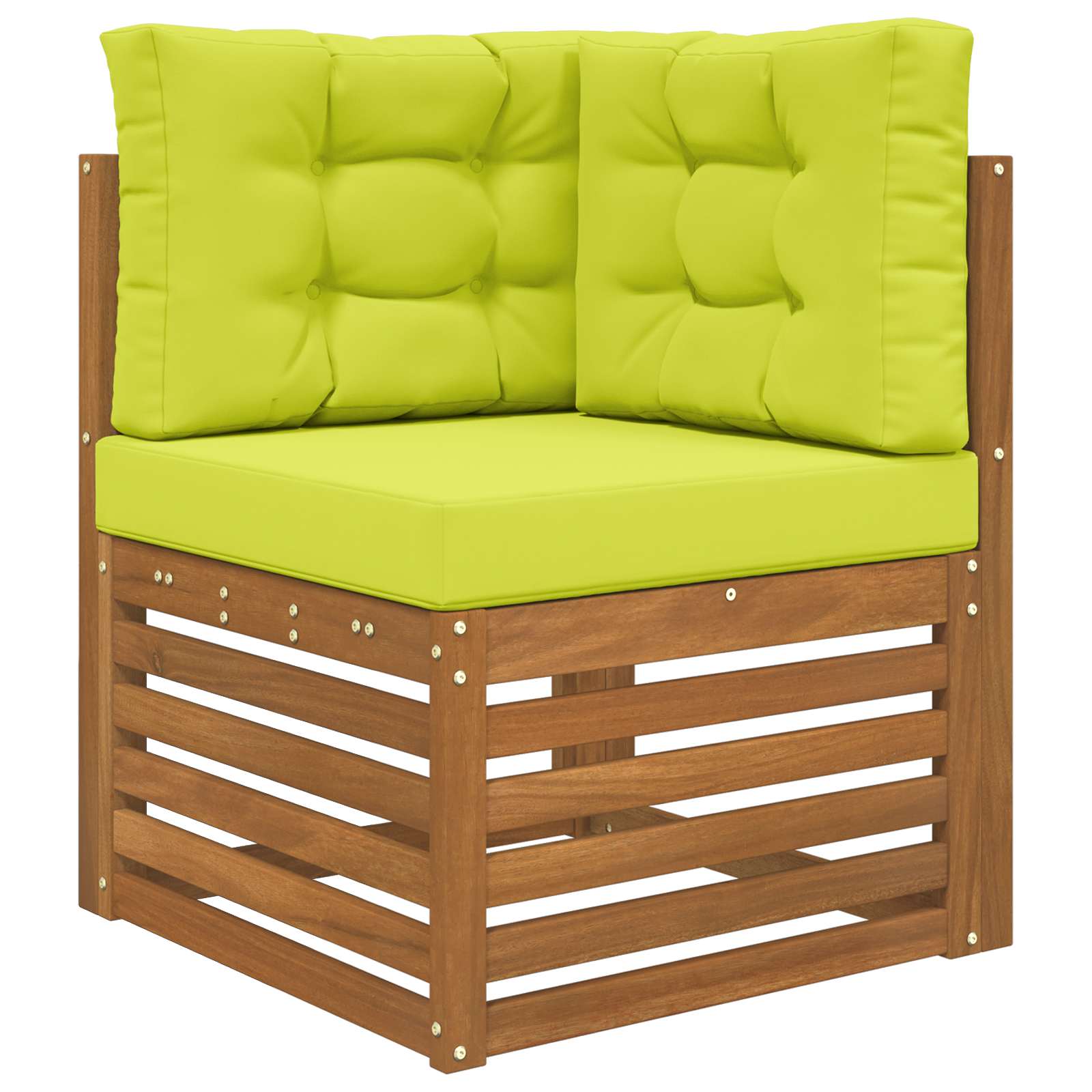 Kültéri kanapé párna 3 pcs zöld poliészter