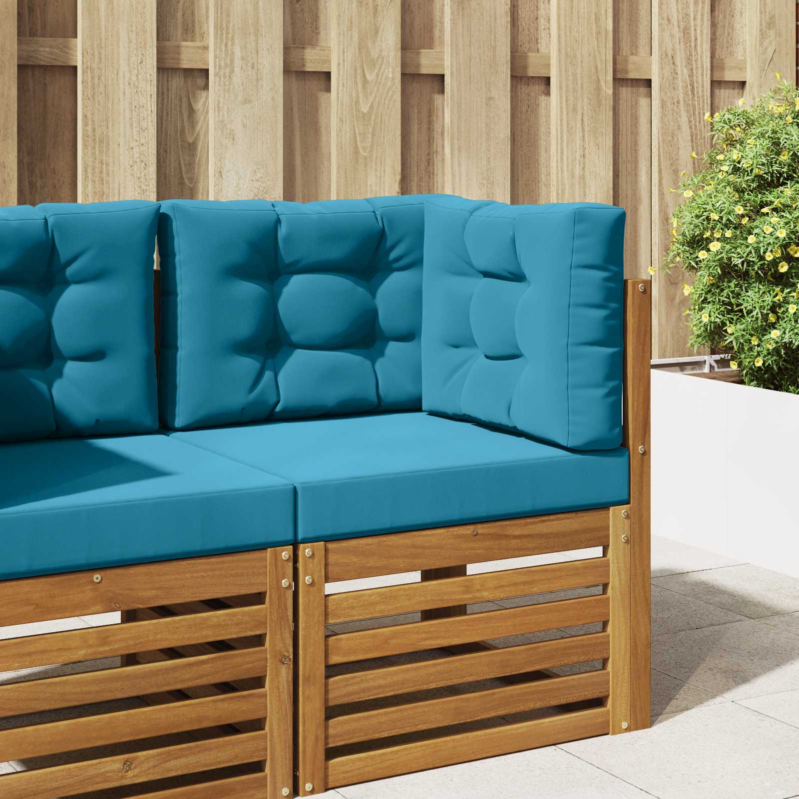 Kültéri kanapé párna 3 pcs királykék poliészter