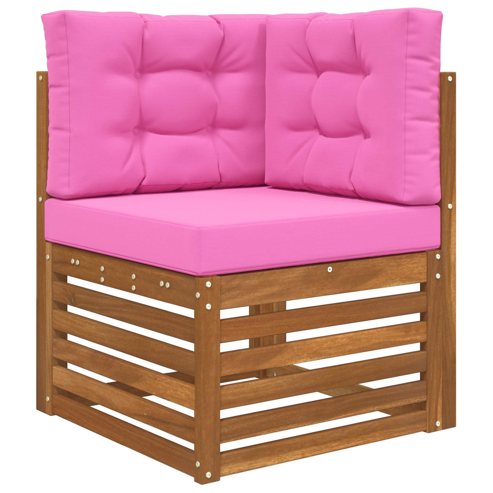 Kültéri kanapé párna 3 pcs rózsaszín poliészter