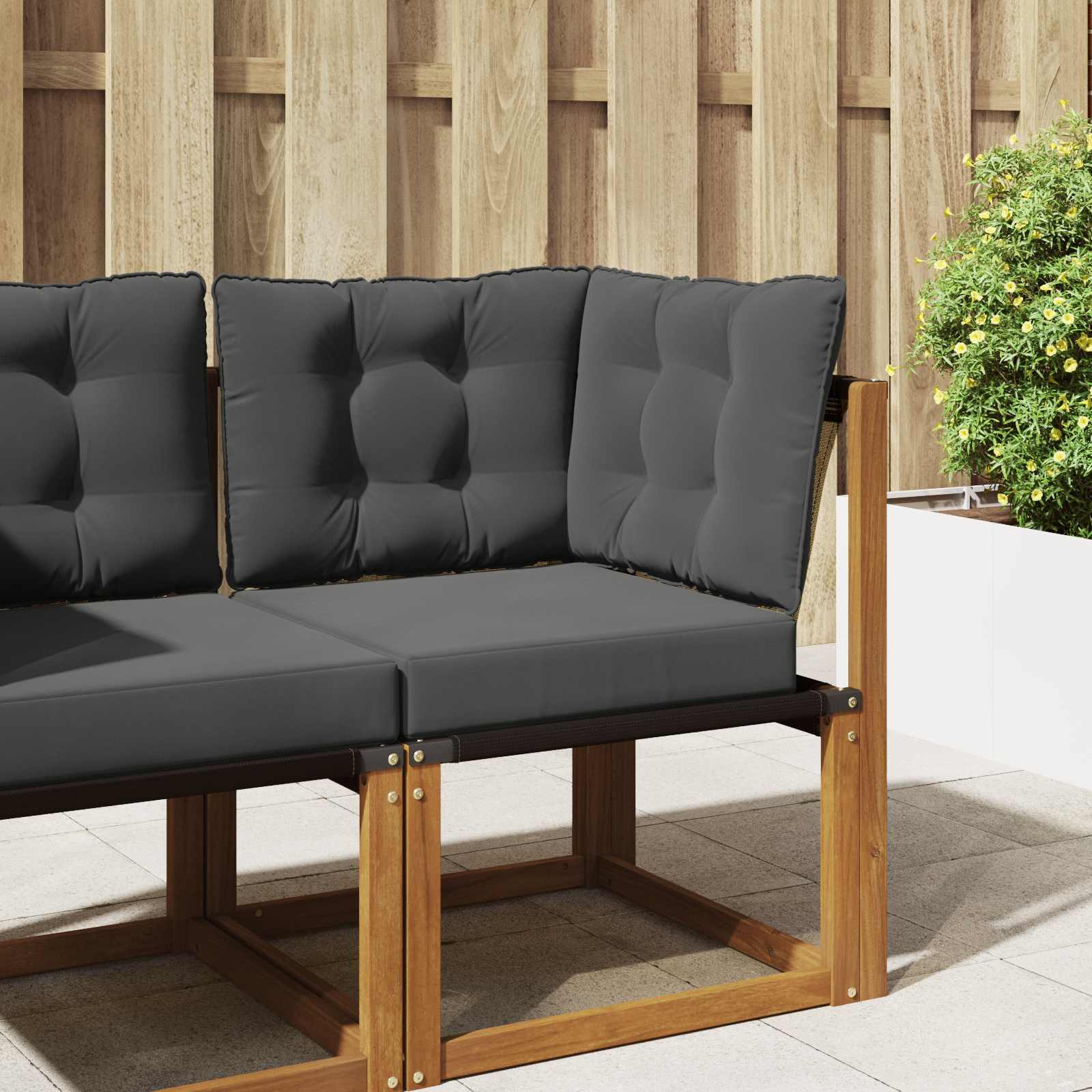 Kültéri kanapé párna 3 pcs antracit poliészter