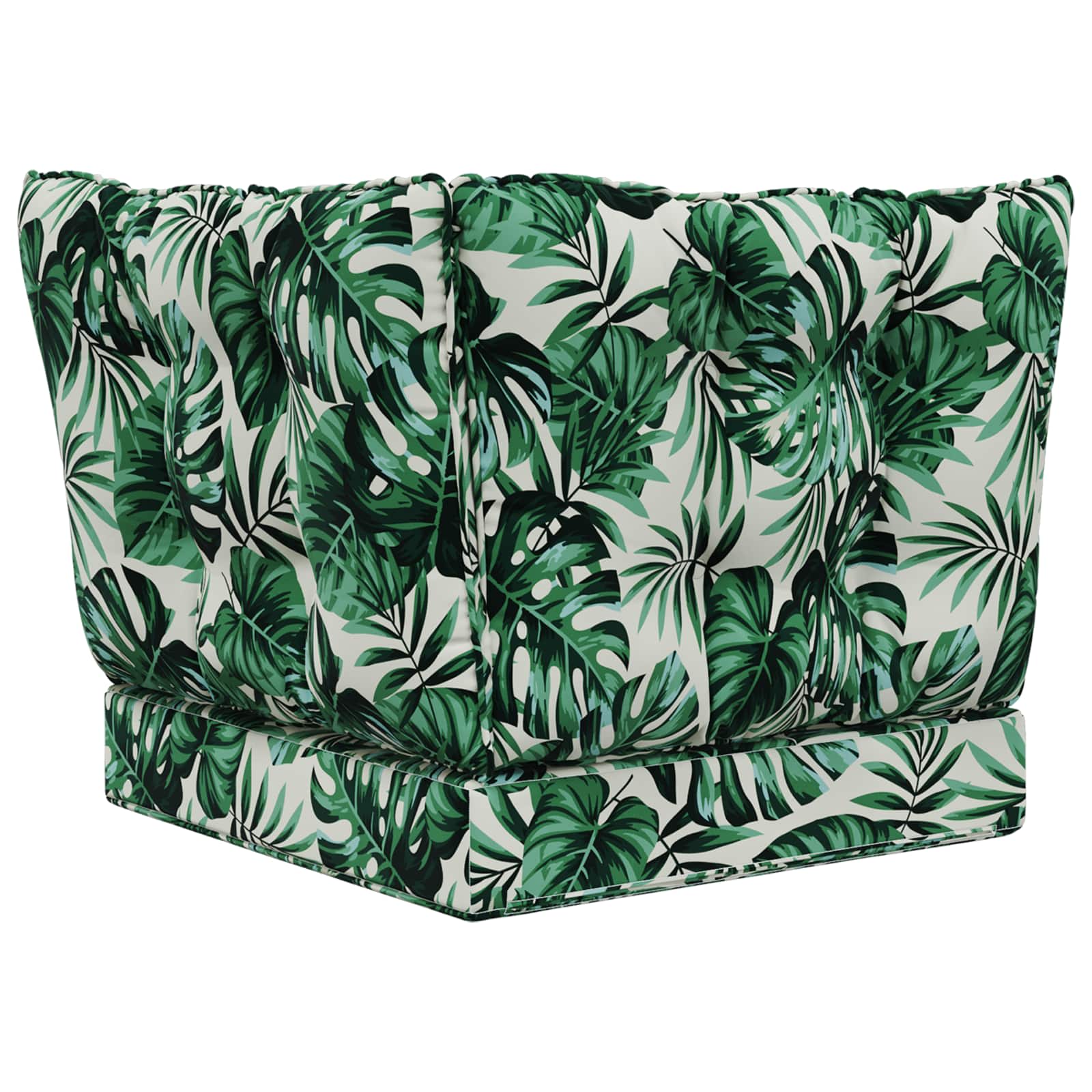 Kültéri kanapé párna 3 pcs levél mintázat poliészter