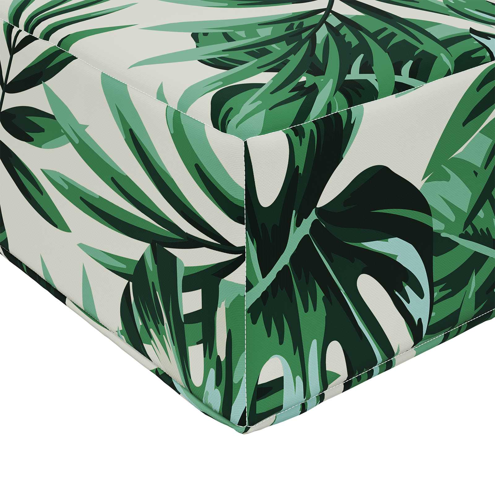 Kültéri ülőpárna levél mintázat 40 x 40 x 8 cm 100% poliészter