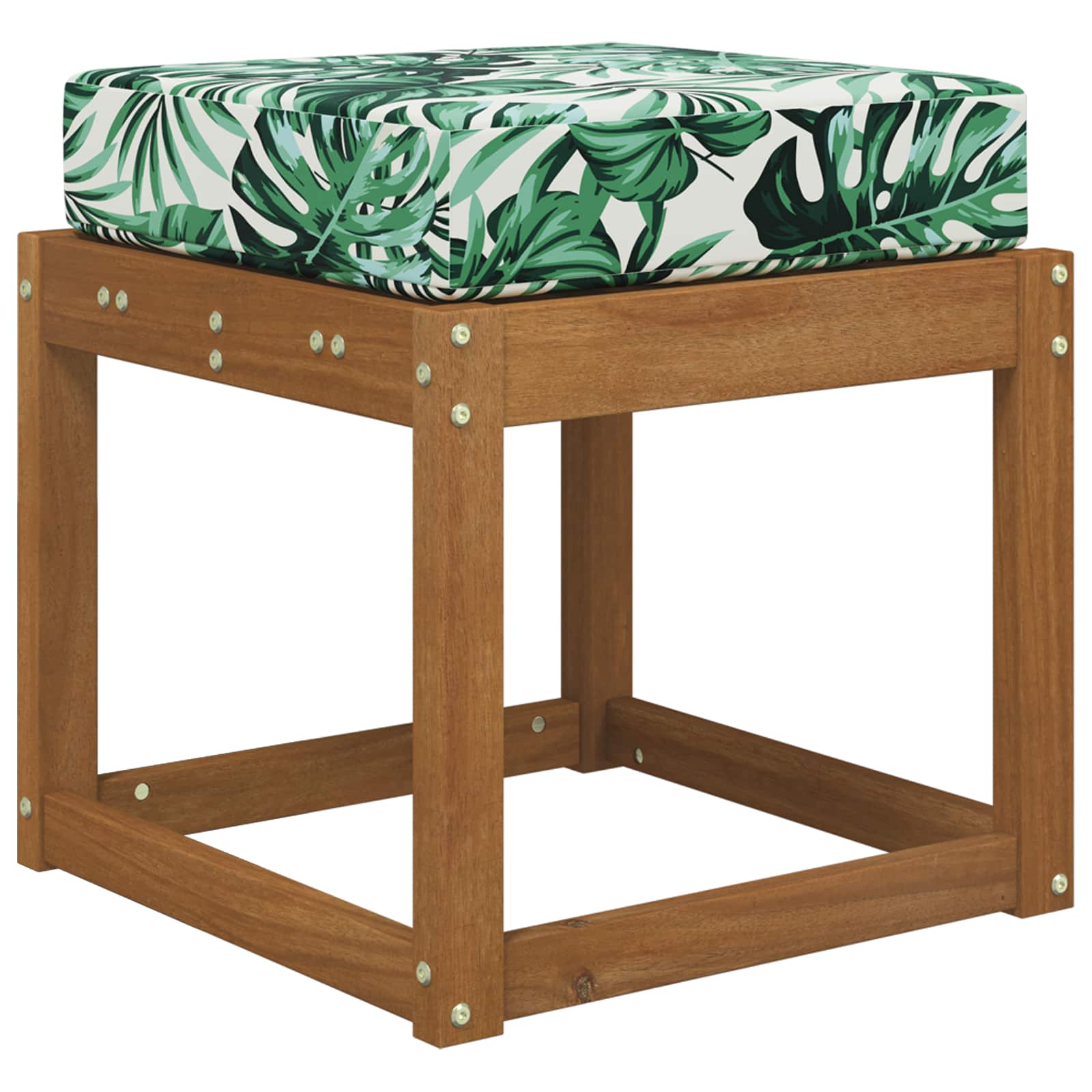 Kültéri ülőpárna levél mintázat 40 x 40 x 8 cm 100% poliészter