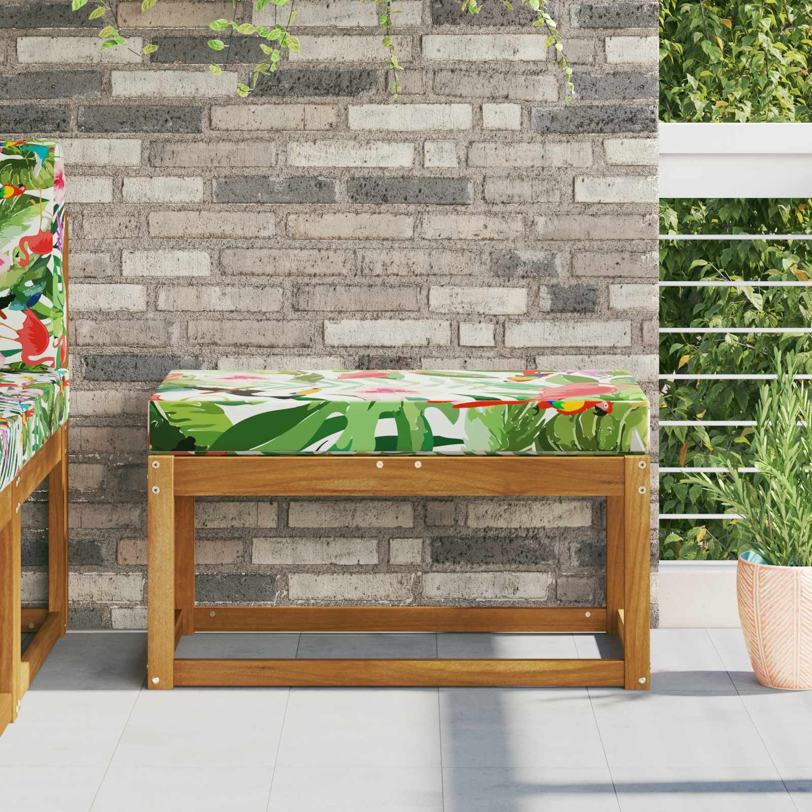 Kültéri ülőpárna színes 80 x 40 x 8 cm 100% poliészter