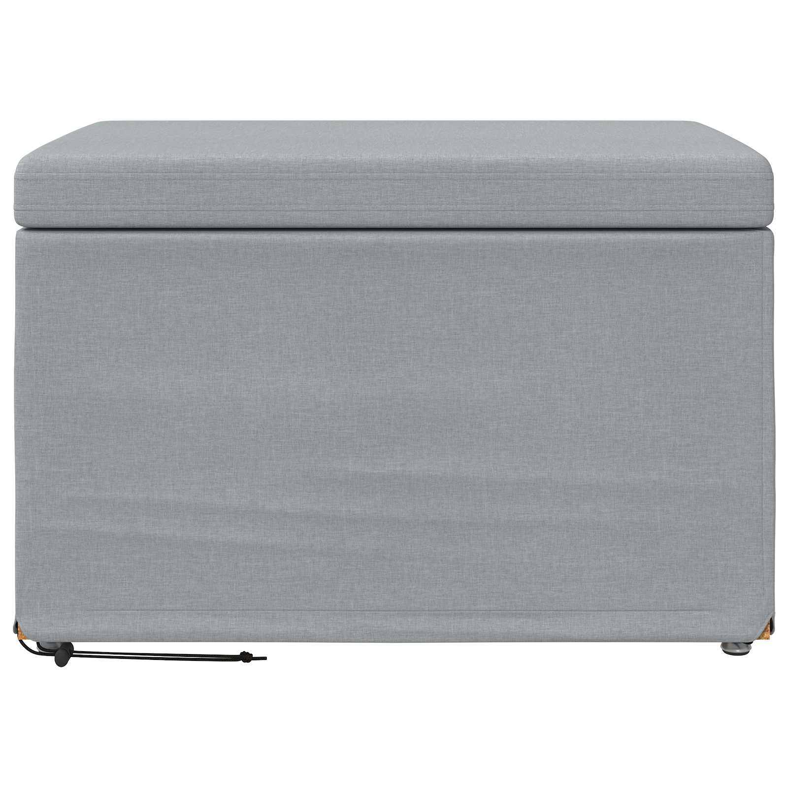 Zsámoly világosszürke 61 x 41 x 40 cm szövet és faszerkezet