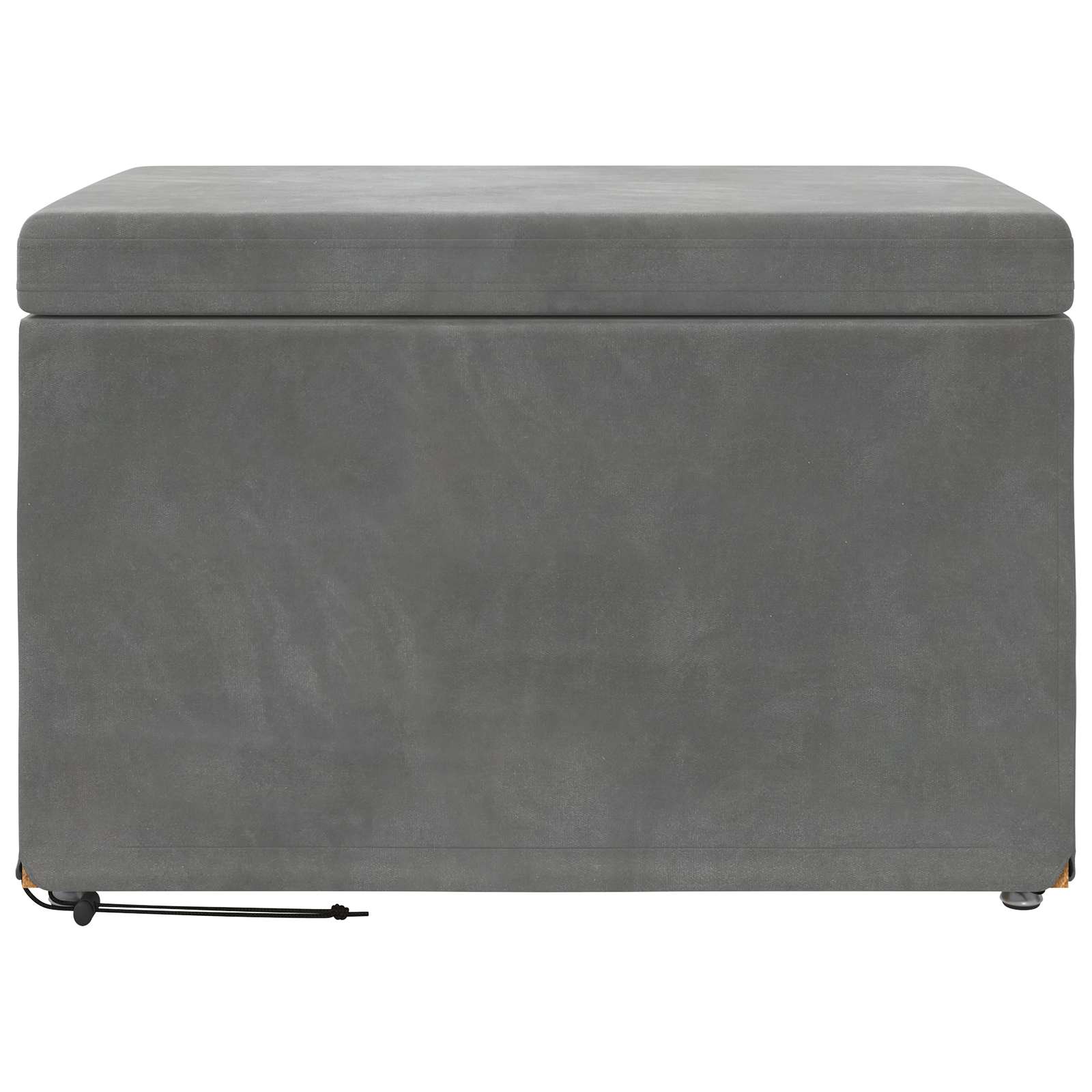 Zsámoly sötétszürke 61 x 41 x 40 cm bársony és műanyag fa