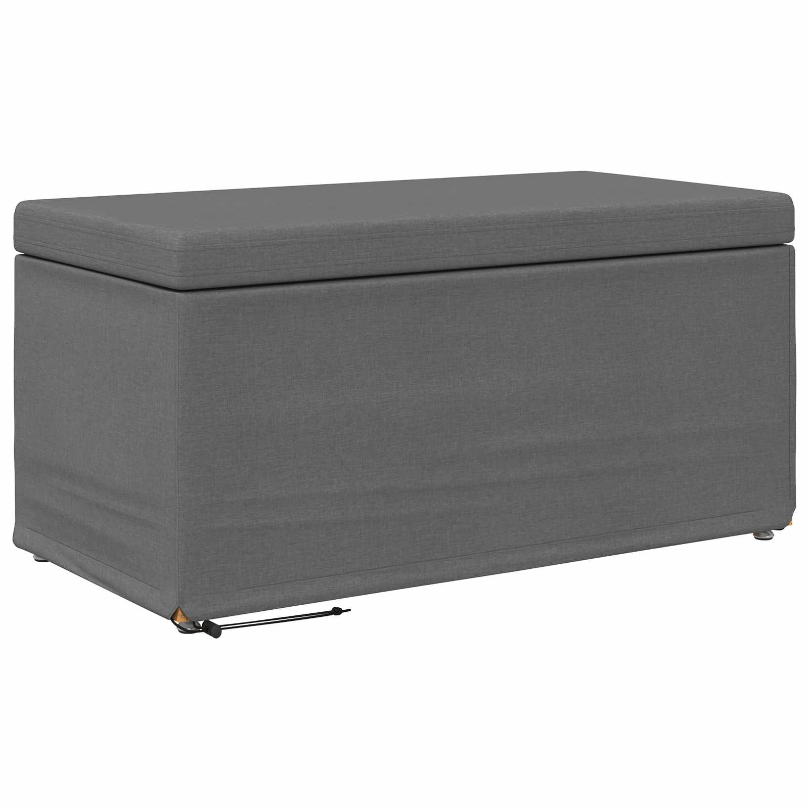 Zsámoly sötétszürke 81 x 41 x 40 cm szövet és faszerkezet