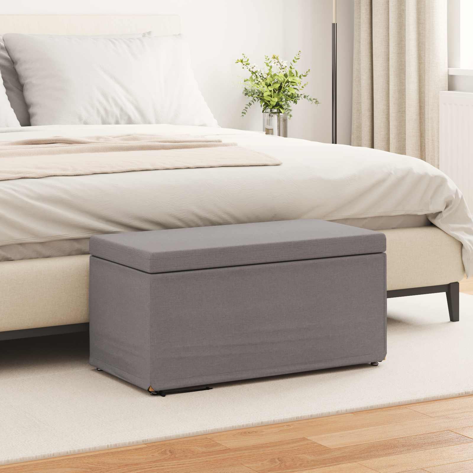 Zsámoly tópszínű 81 x 41 x 40 cm szövet és faszerkezet