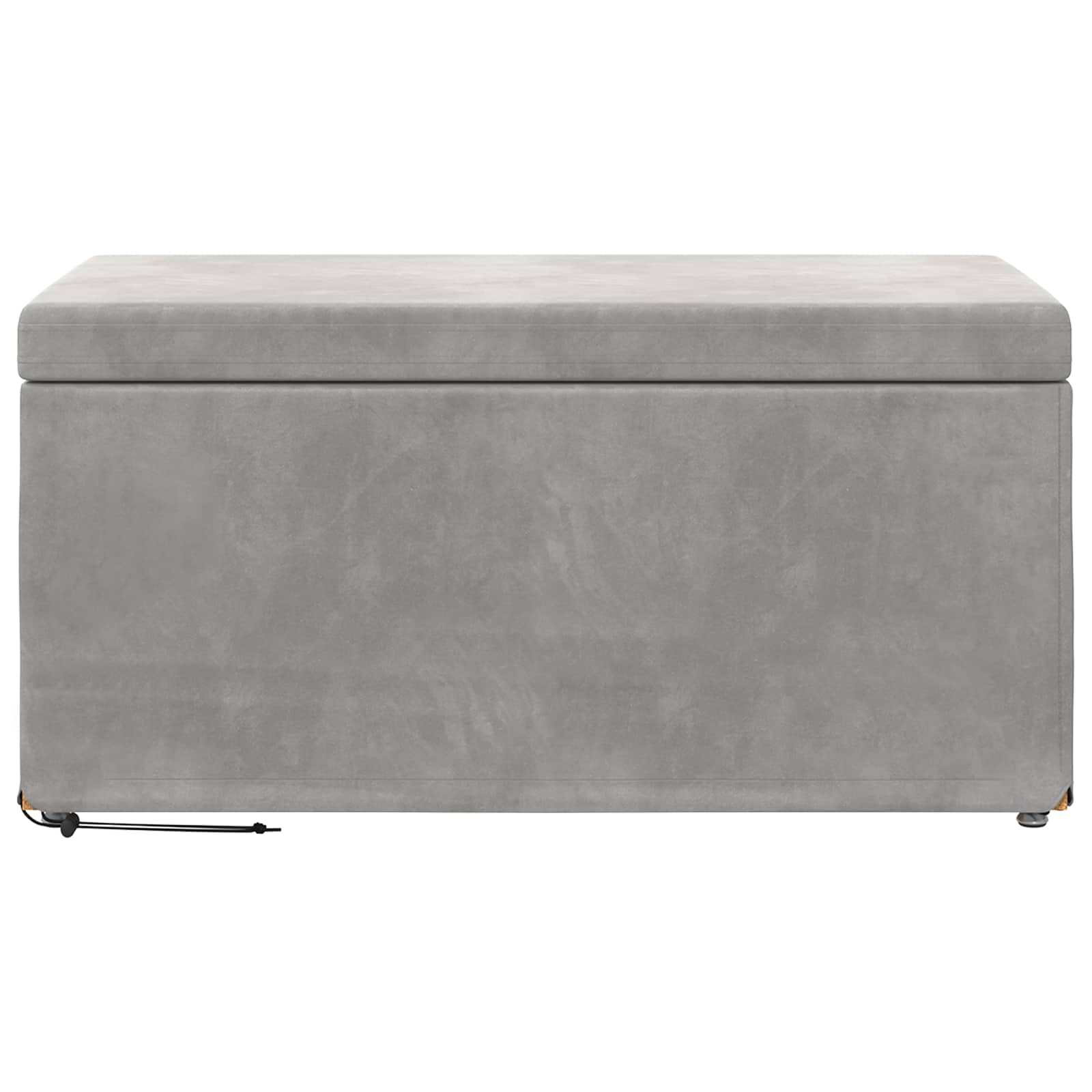 Zsámoly világosszürke 81 x 41 x 40 cm bársony és műanyag fa