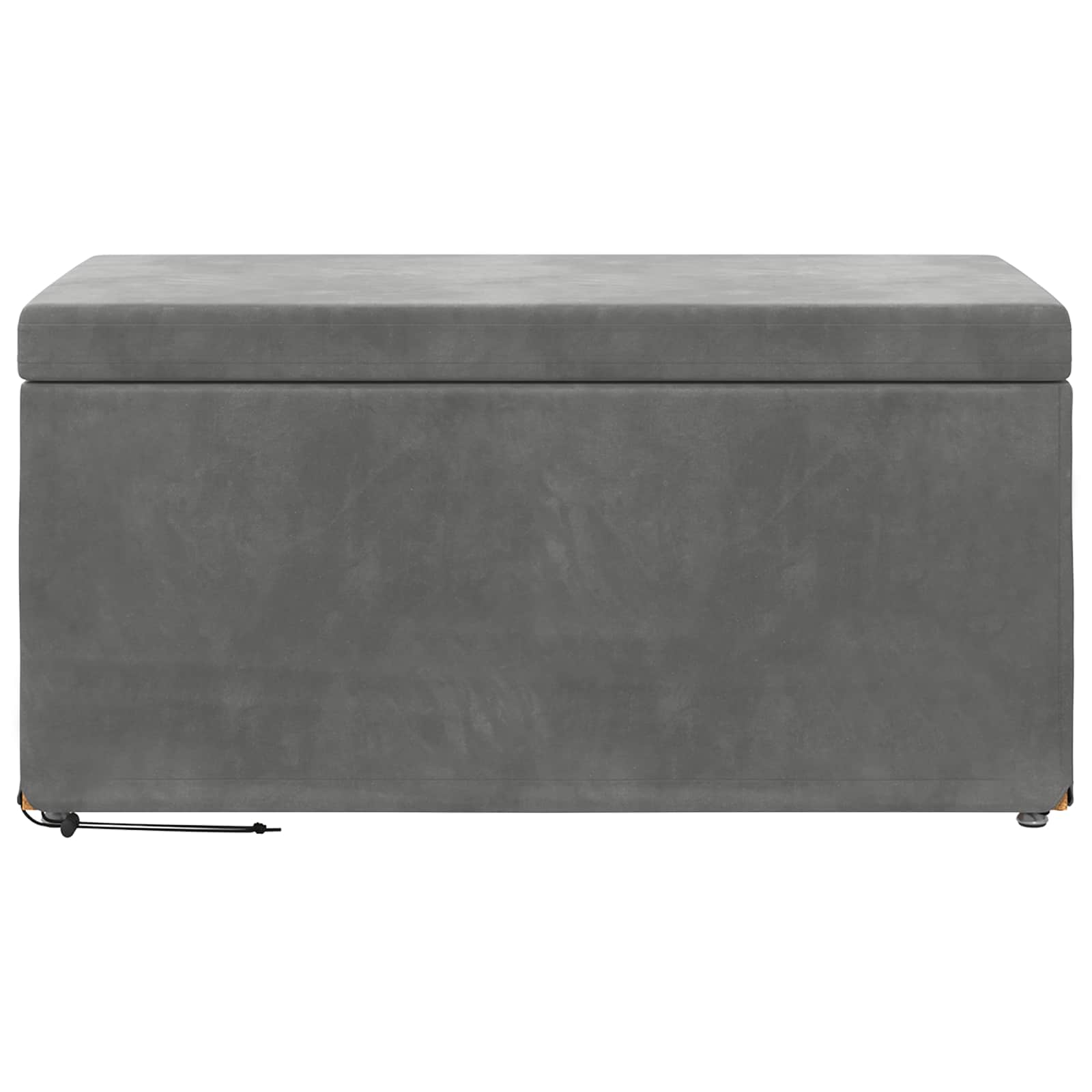 Zsámoly sötétszürke 81 x 41 x 40 cm bársony és műanyag fa