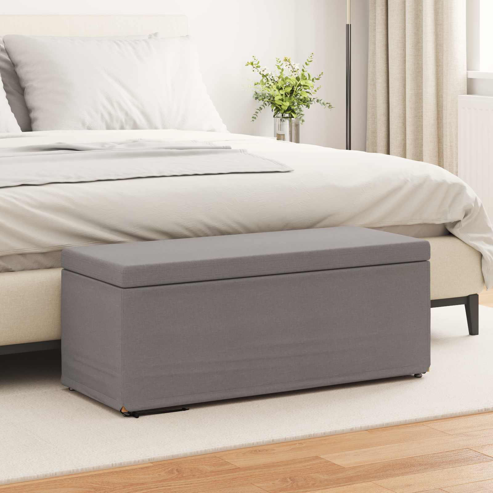 Zsámoly tópszínű 101 x 41 x 40 cm szövet és faszerkezet