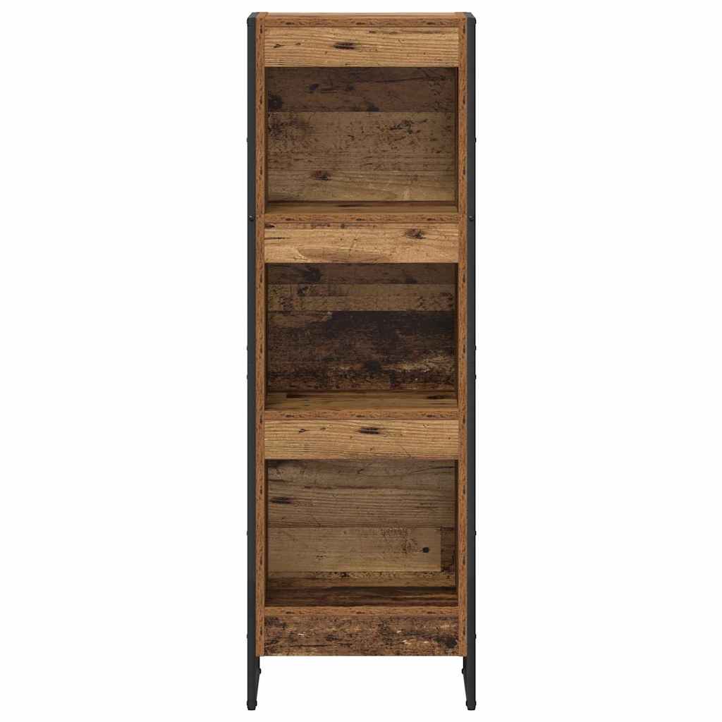 Könyvespolc öreg fa 80 x 30 x 155 cm faanyag