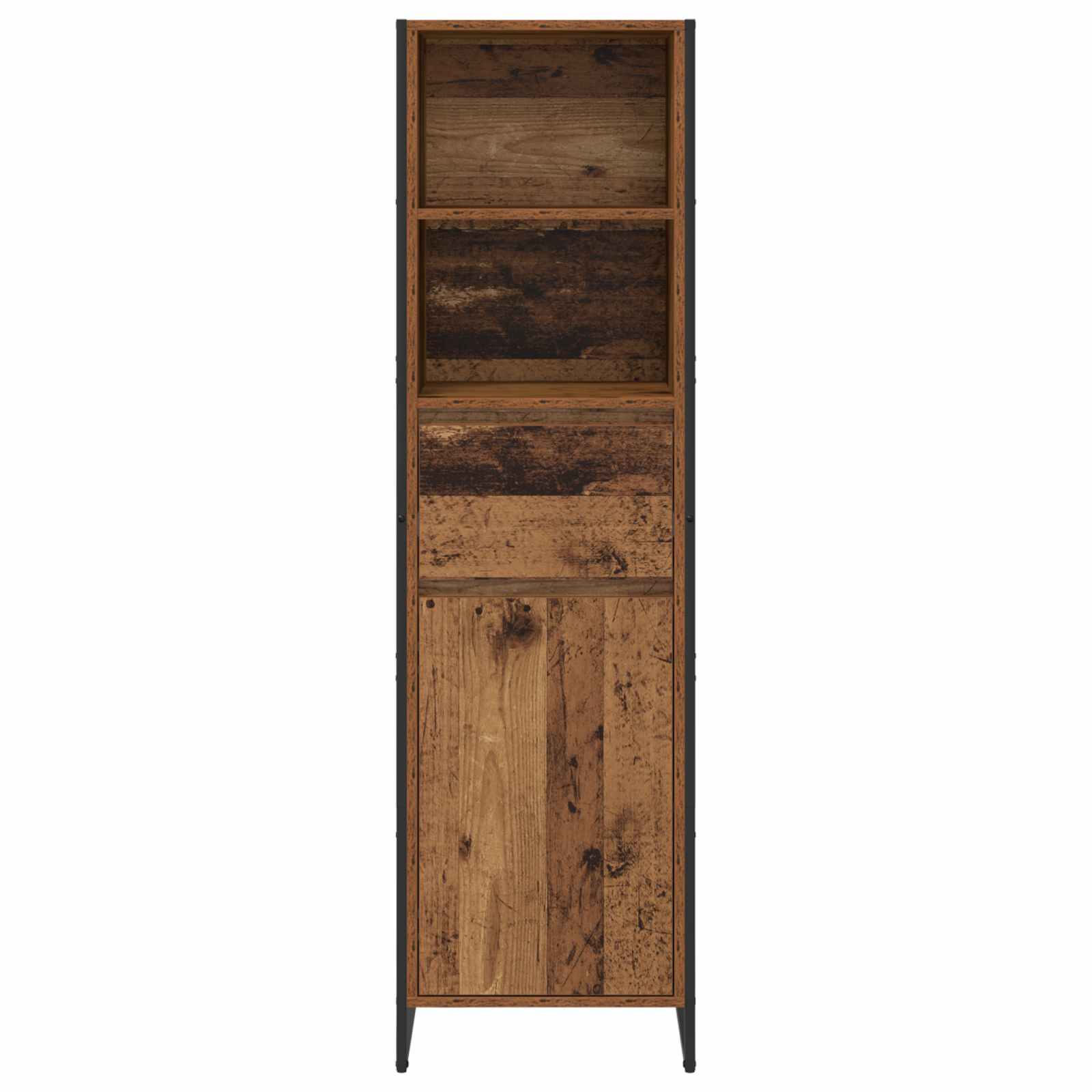 Könyvespolc fiókkal öreg fa 43 x 36 x 150,5 cm faanyag