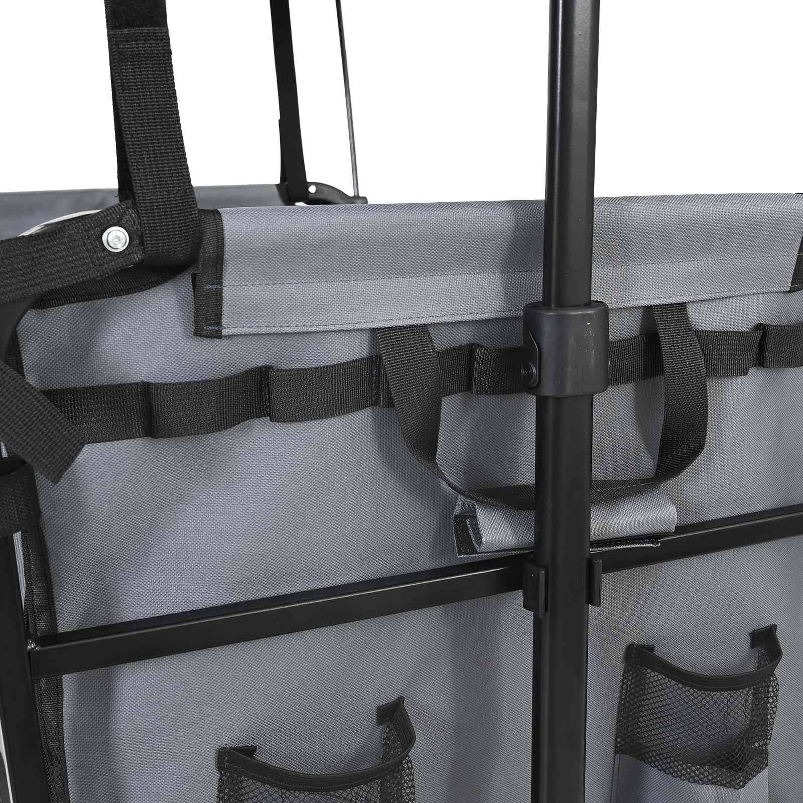 Összecsukható kézi kocsi szürke 105 x 56.5 x 116 cm