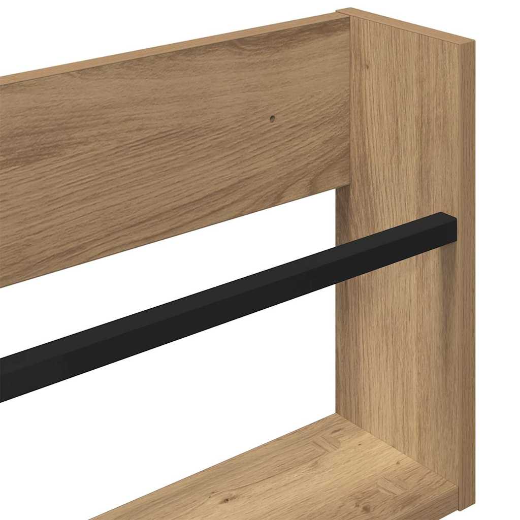 Magazin állvány 2 pcs artisan tölgy 80 x 12 x 30 cm faanyag
