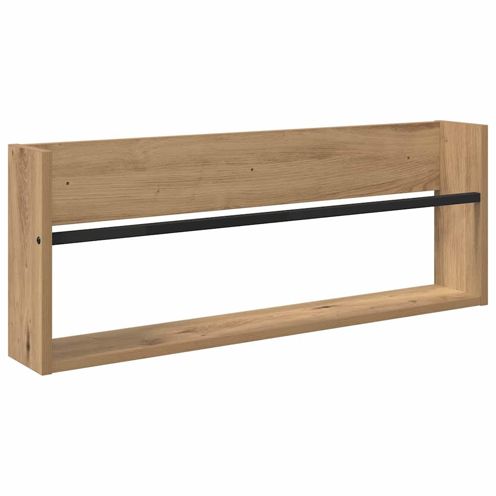 Magazin állvány 2 pcs artisan tölgy 80 x 12 x 30 cm faanyag