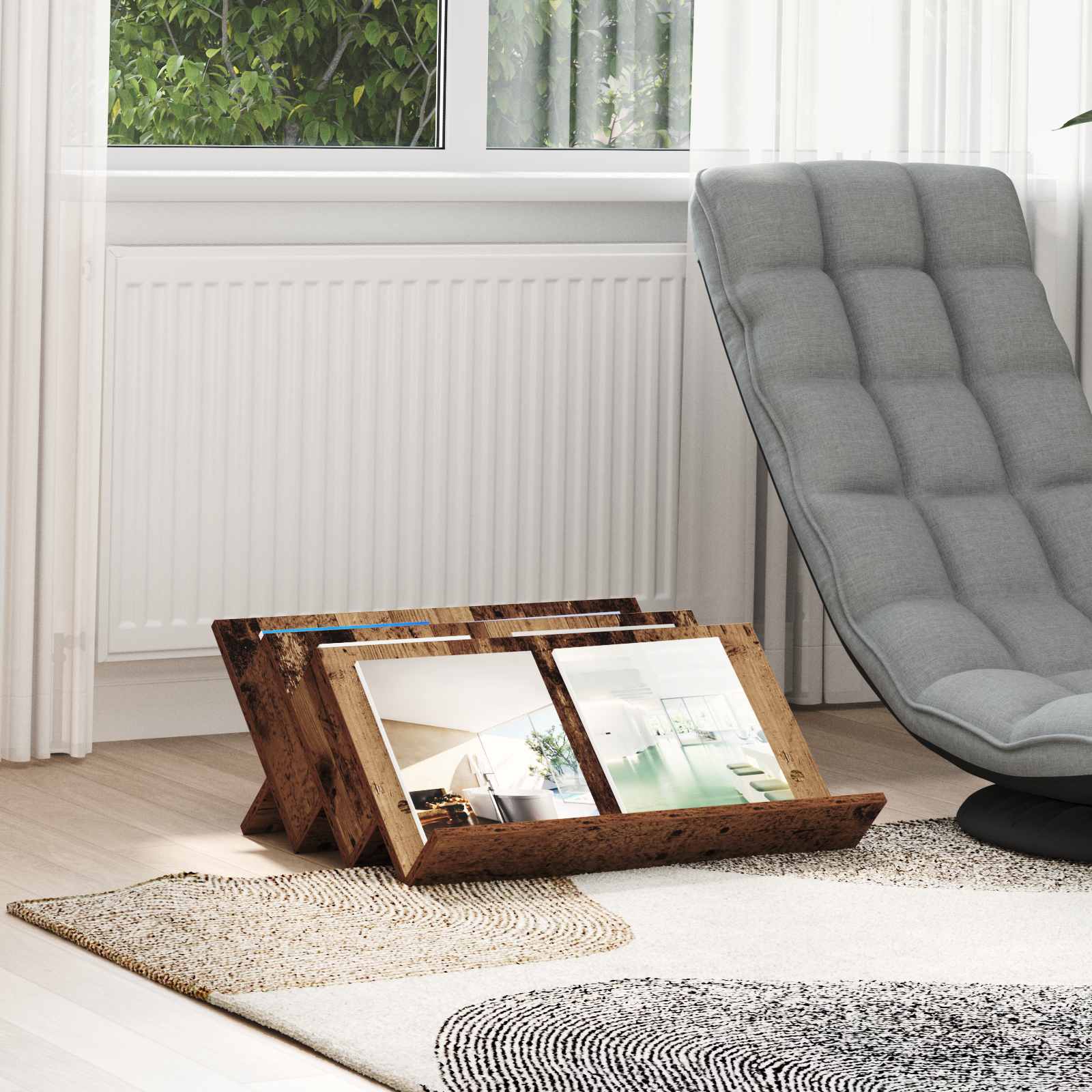 Oldalsó szekrény polcokkal öreg fa 65 x 57,5 x 42 cm faanyag