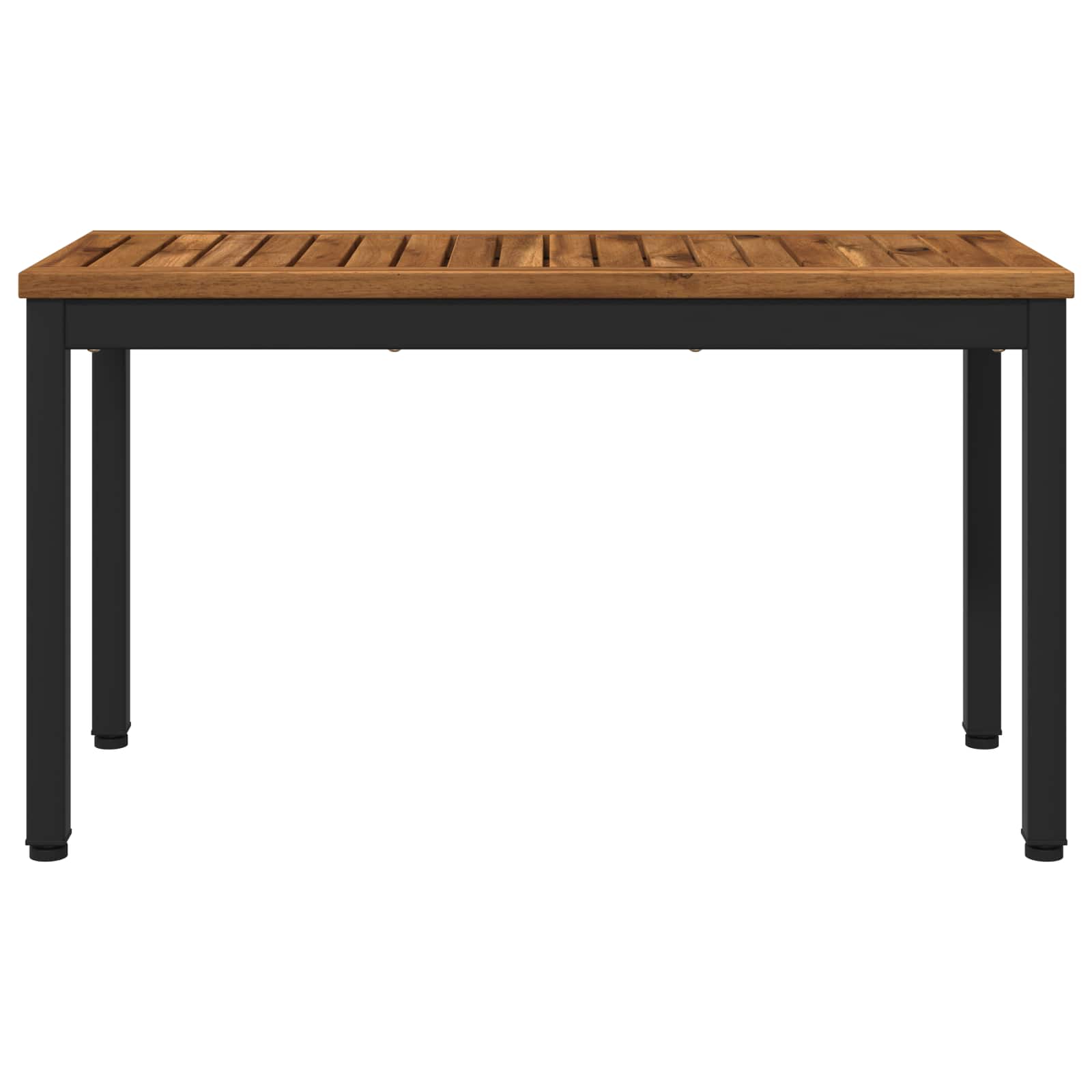 Kerti pad 80,5 x 35 x 45 cm tömör akácfa természetes és fekete