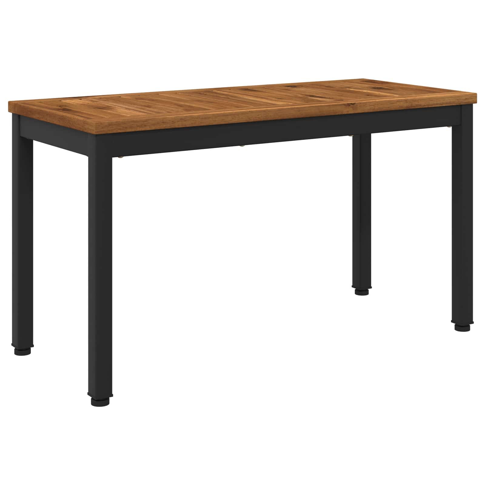 Kerti pad 80,5 x 35 x 45 cm tömör akácfa természetes és fekete