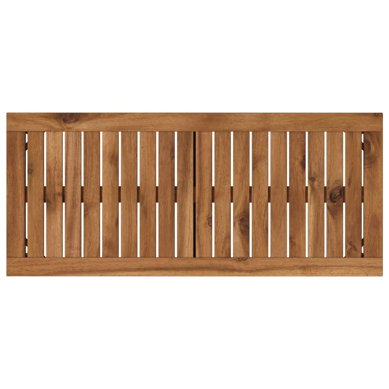 Kerti pad 80,5 x 35 x 45 cm tömör akácfa természetes és fekete