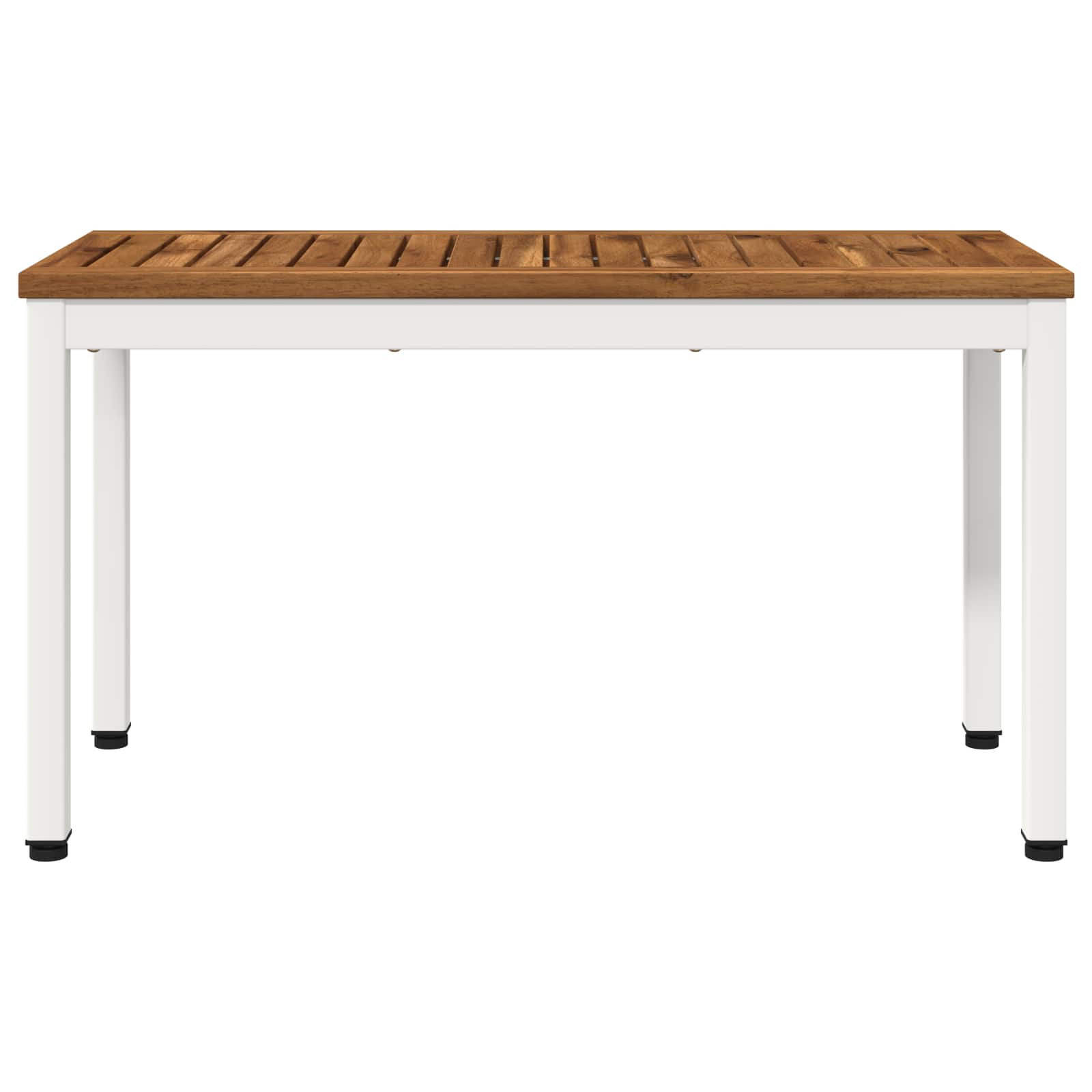 Kerti pad 80,5 x 35 x 45 cm tömör akácfa természetes és fehér