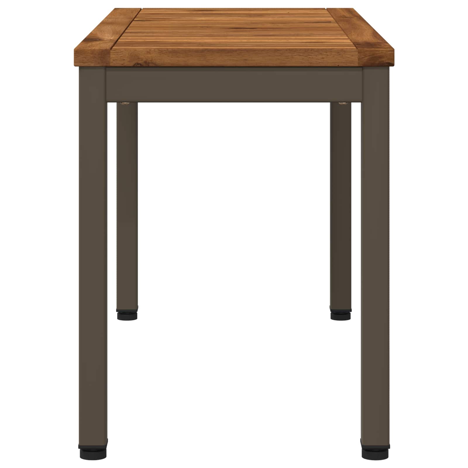 Kerti pad 80,5 x 35 x 45 cm tömör akácfa természetes és kávé