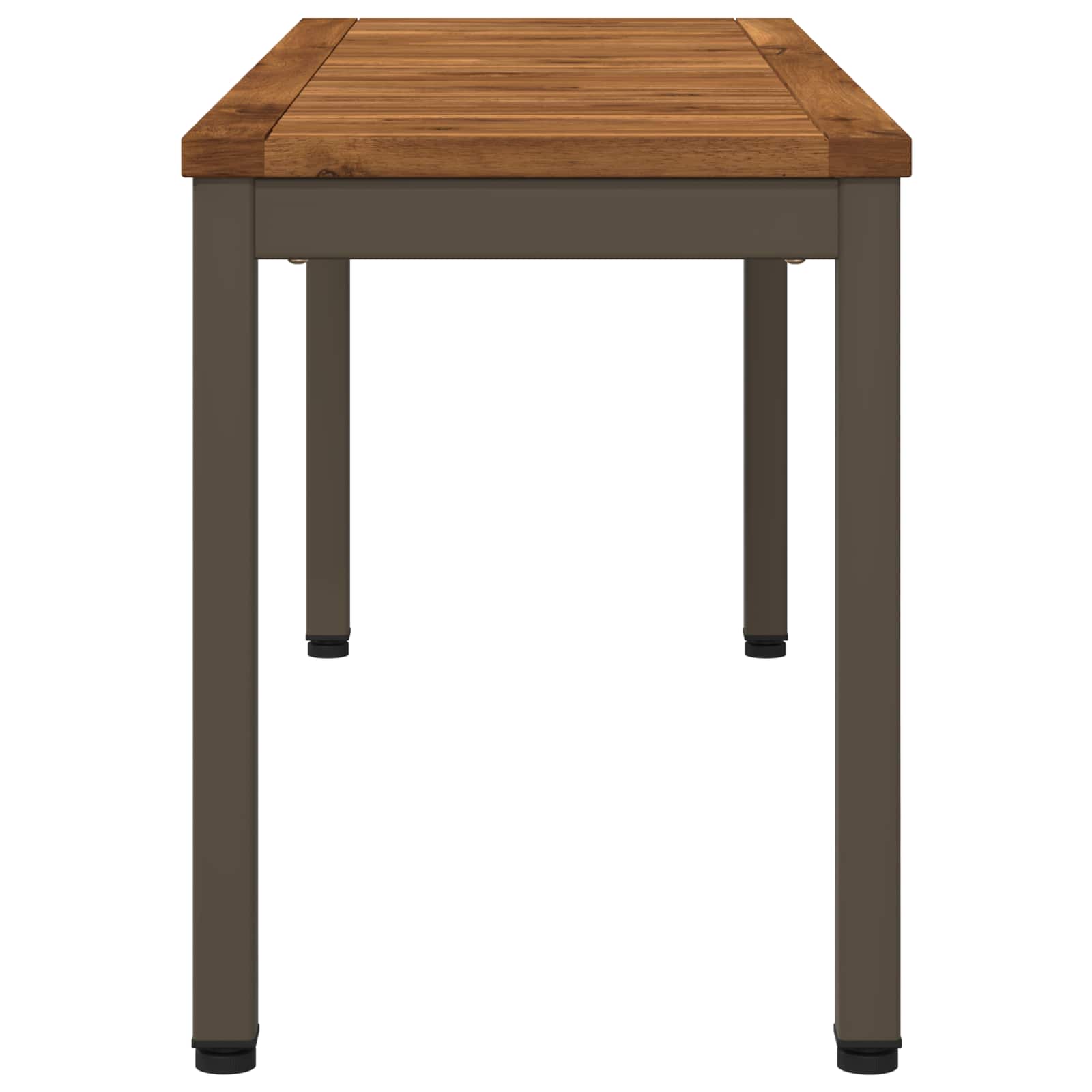 Kerti pad 108,5 x 35 x 45 cm tömör akácfa természetes és kávé