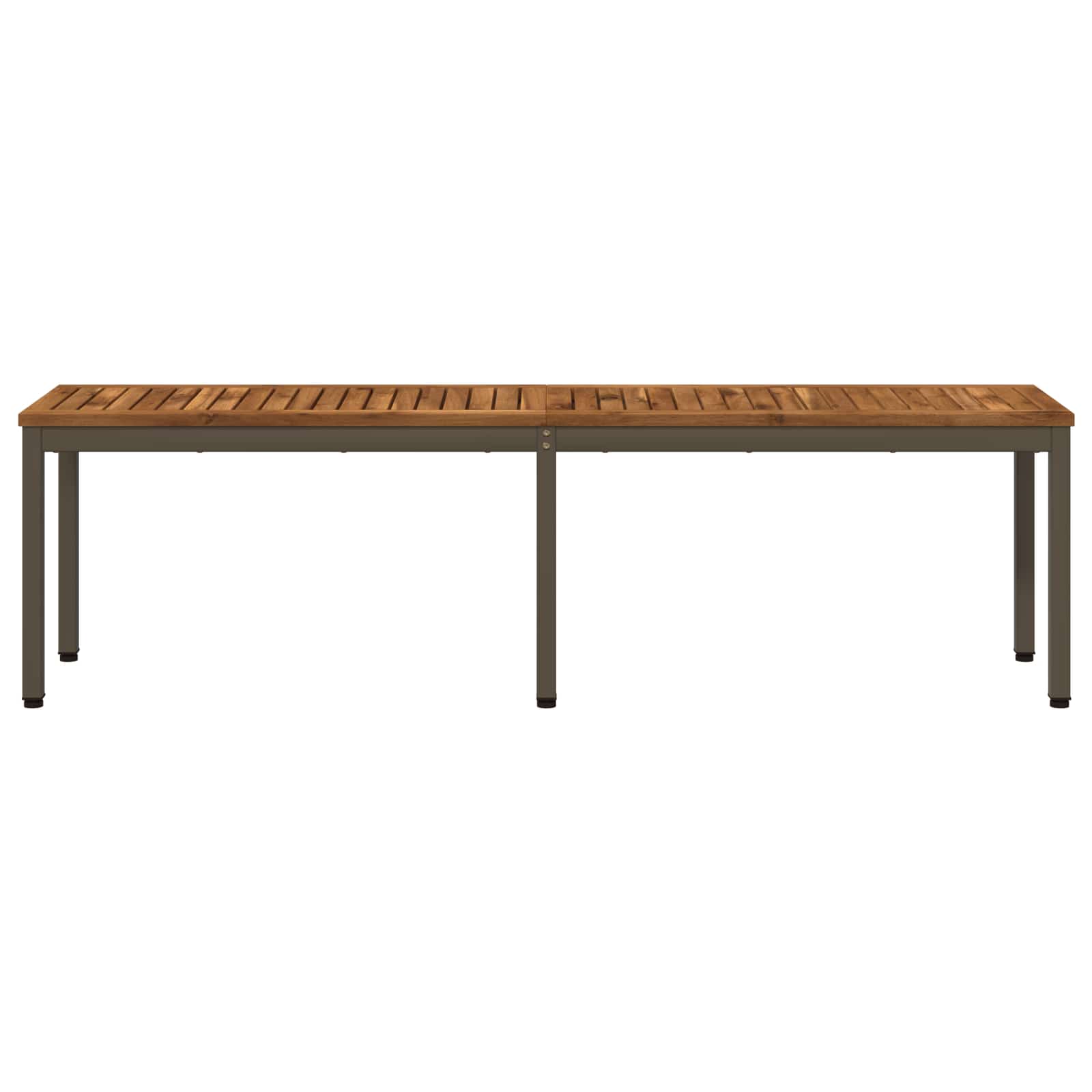 Kerti pad 161 x 35 x 45 cm tömör akácfa természetes és kávé