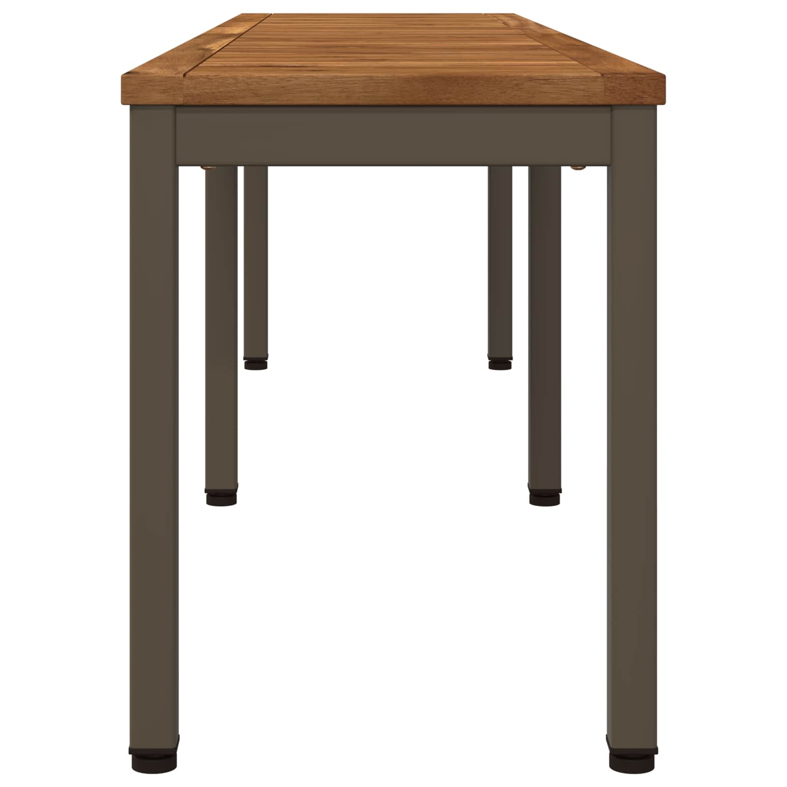 Kerti pad 161 x 35 x 45 cm tömör akácfa természetes és kávé
