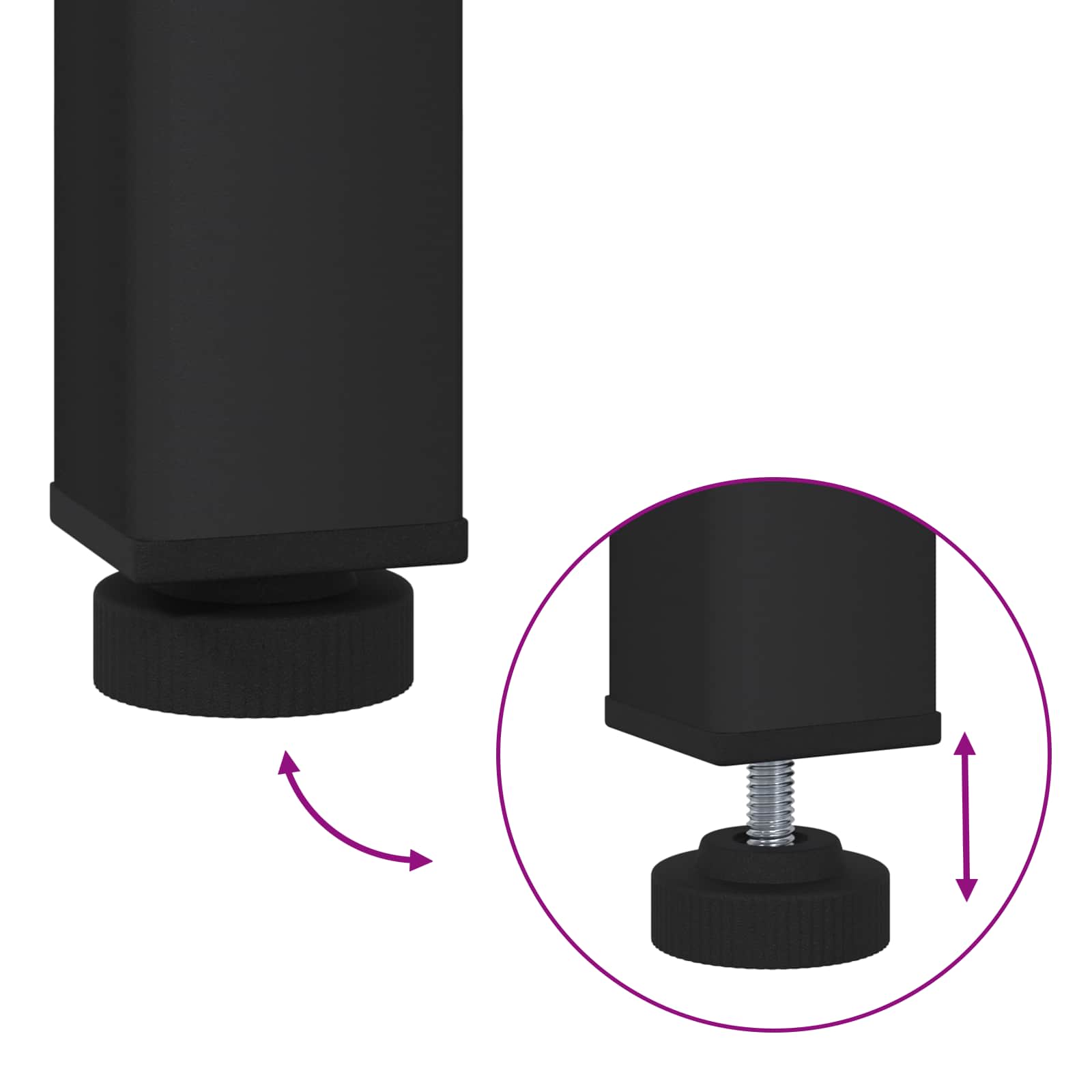 Kerti pad 201 x 35 x 45 cm tömör akácfa természetes és fekete