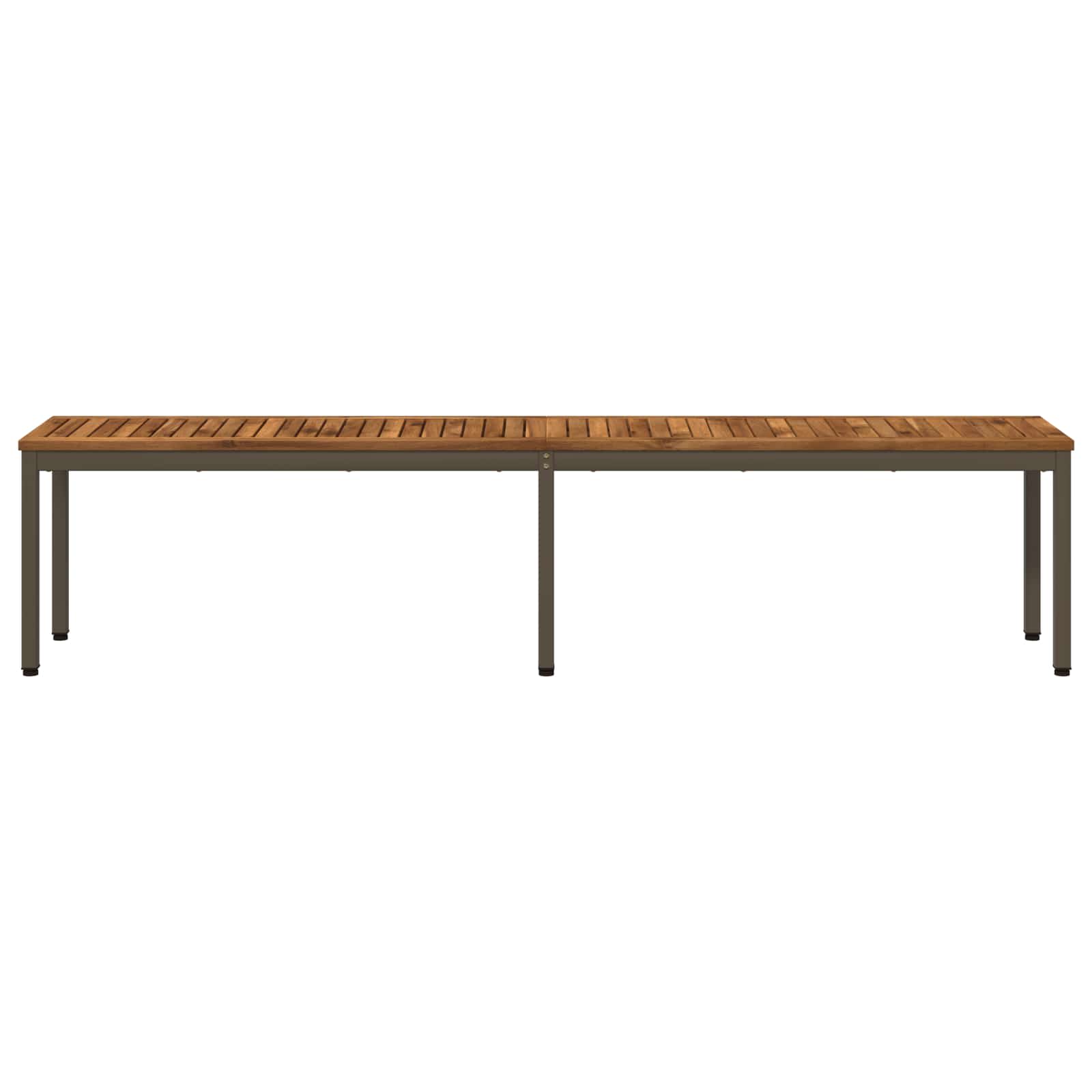 Kerti pad 201 x 35 x 45 cm tömör akácfa természetes és kávé