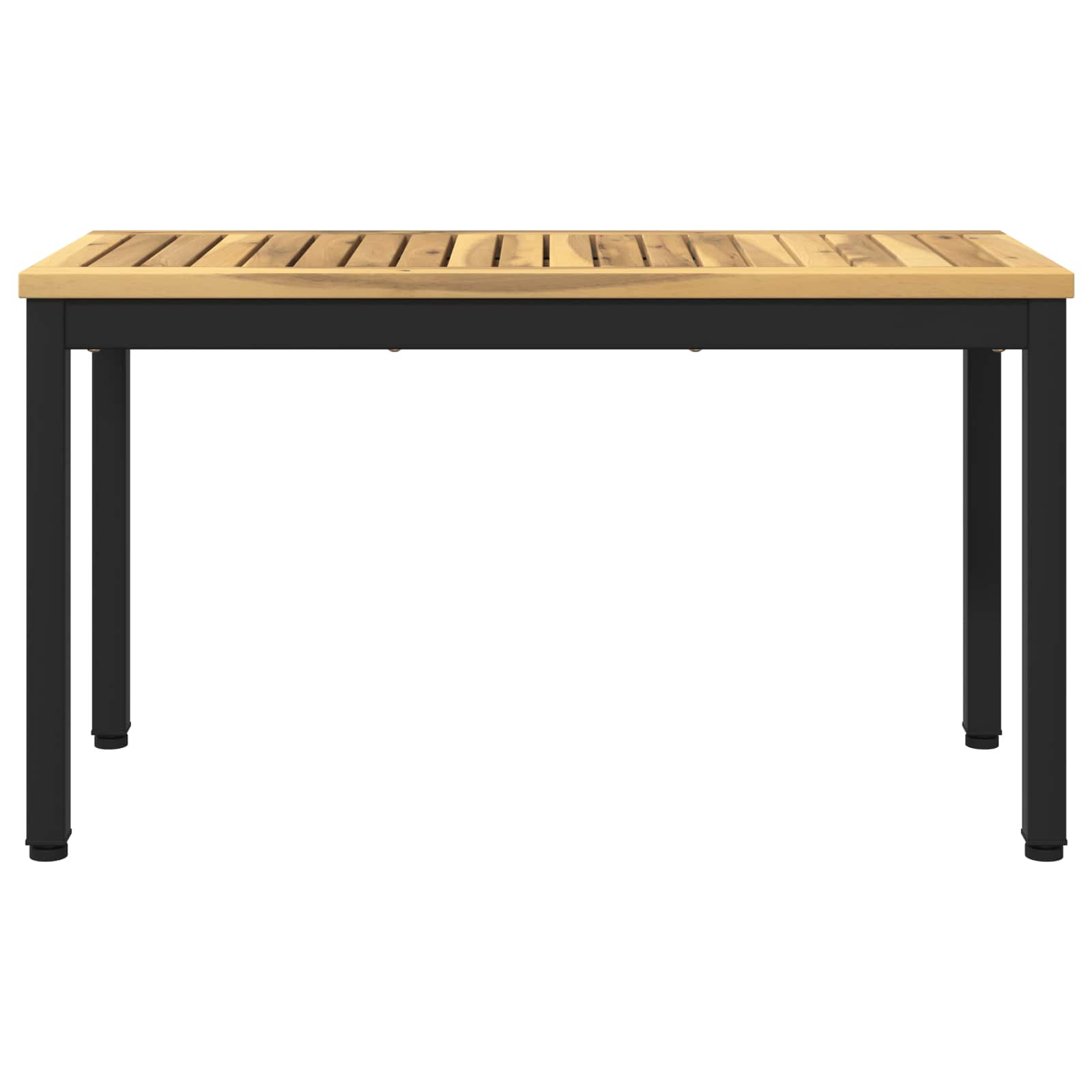 Kerti pad 80,5 x 35 x 45 cm tömör akácfa fehér és fekete