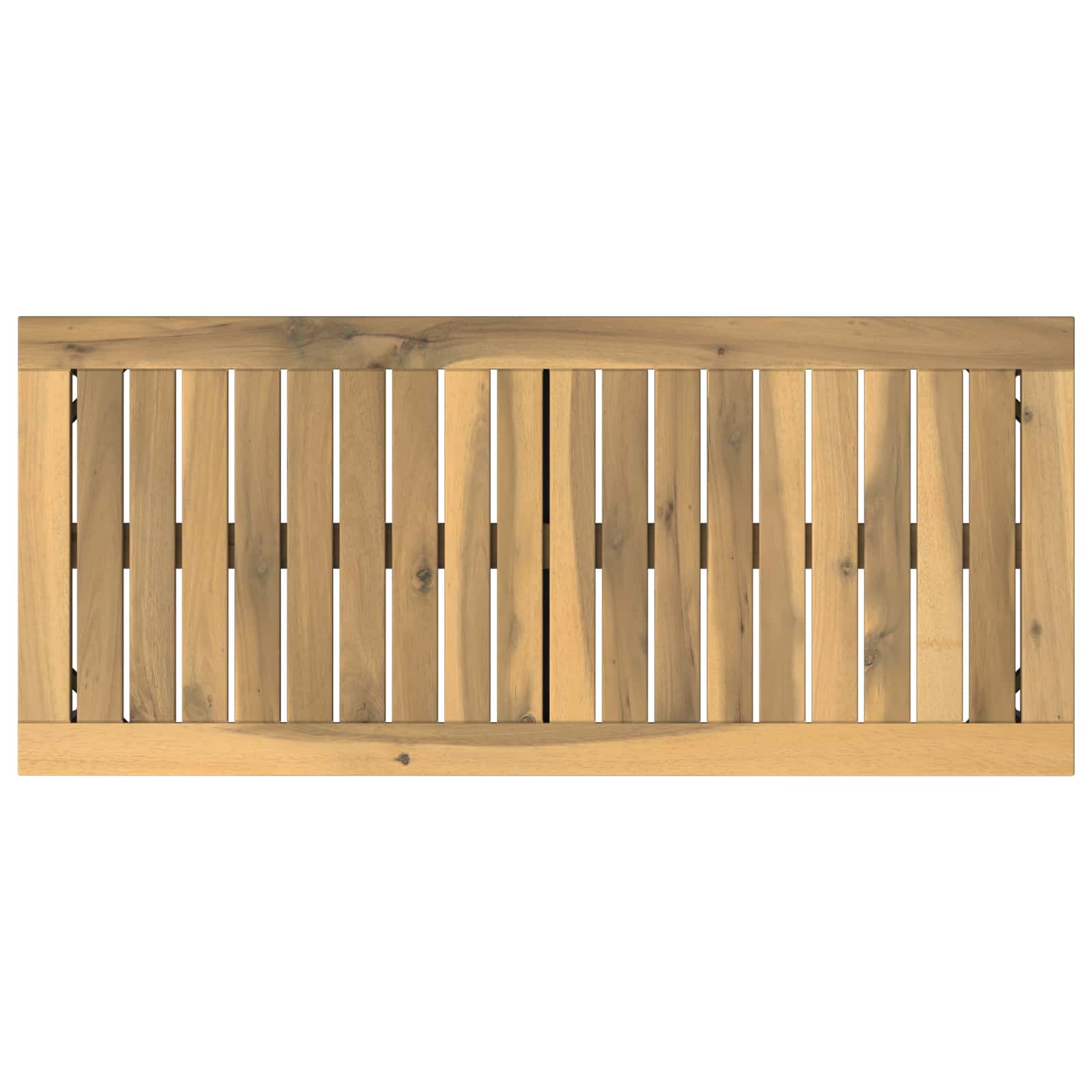 Kerti pad 80,5 x 35 x 45 cm tömör akácfa fehér és fekete