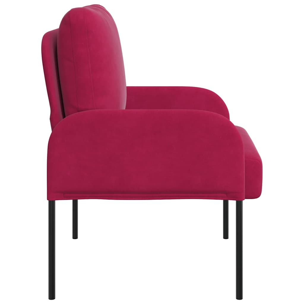 Kanapék párnával 55cm bordó furnér