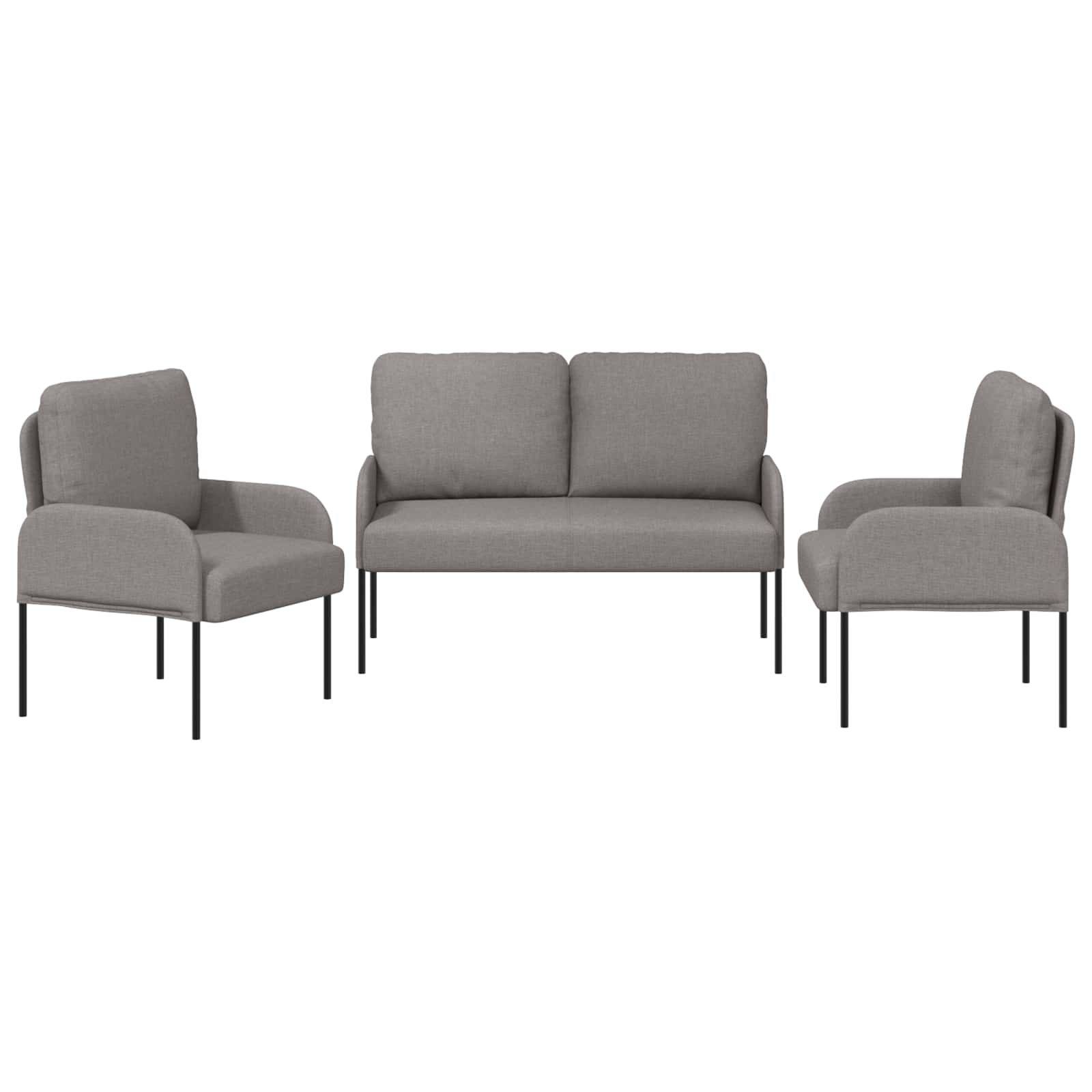 Ülőgarnitúrák párnával 3 pcs tópszínű 115 x 56 x 80 cm furnér