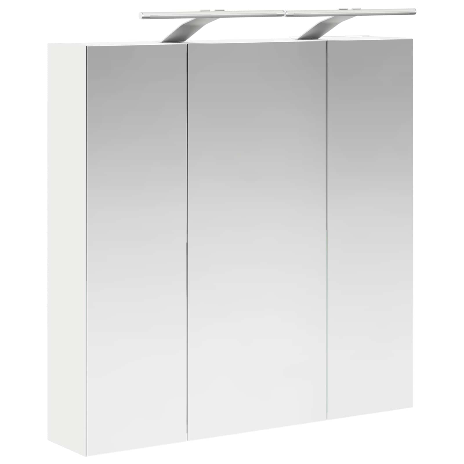 Fürdőszobai tükörszekrény fehér 70 x 14,5 x 70 cm faanyag