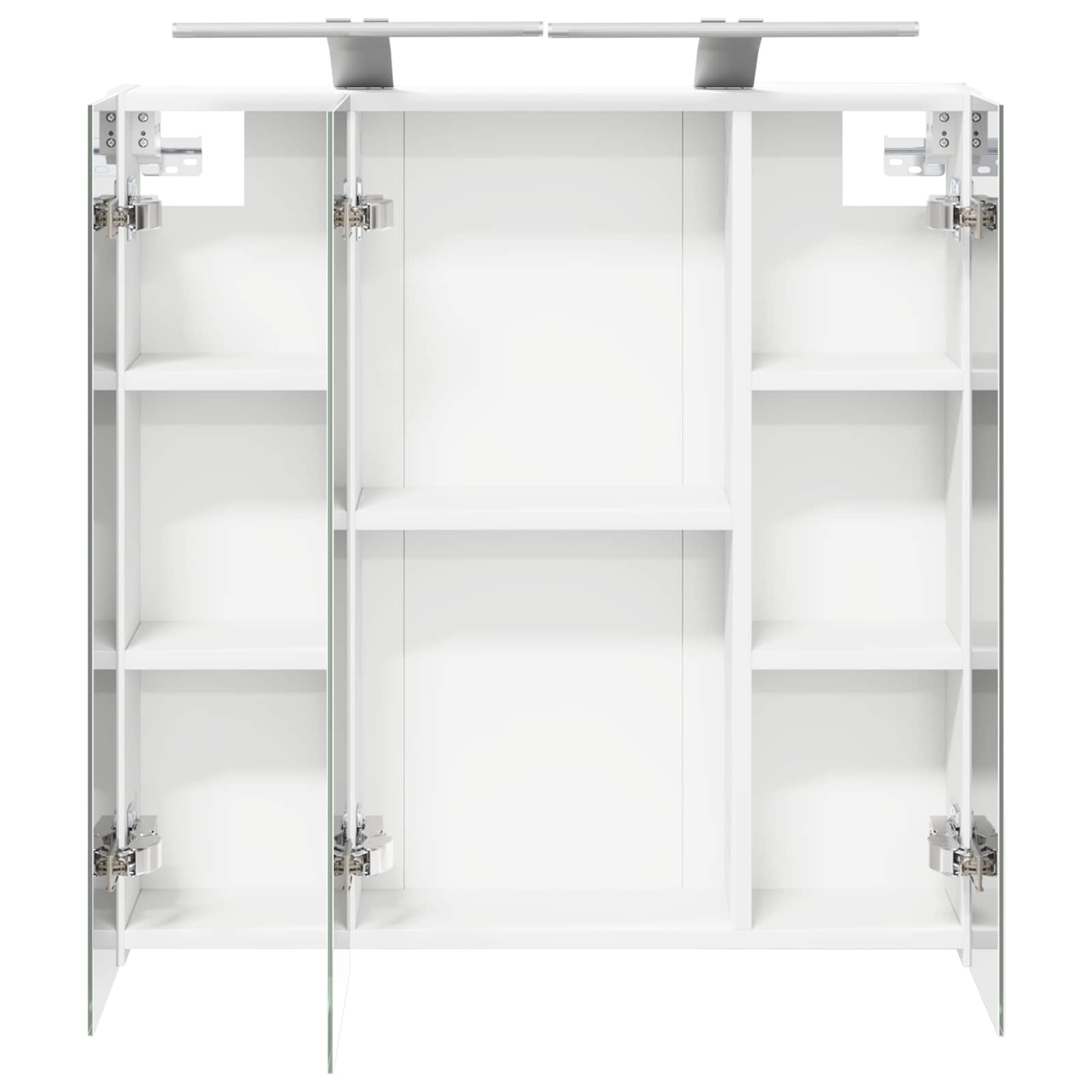 Fürdőszobai tükörszekrény fehér 70 x 14,5 x 70 cm faanyag