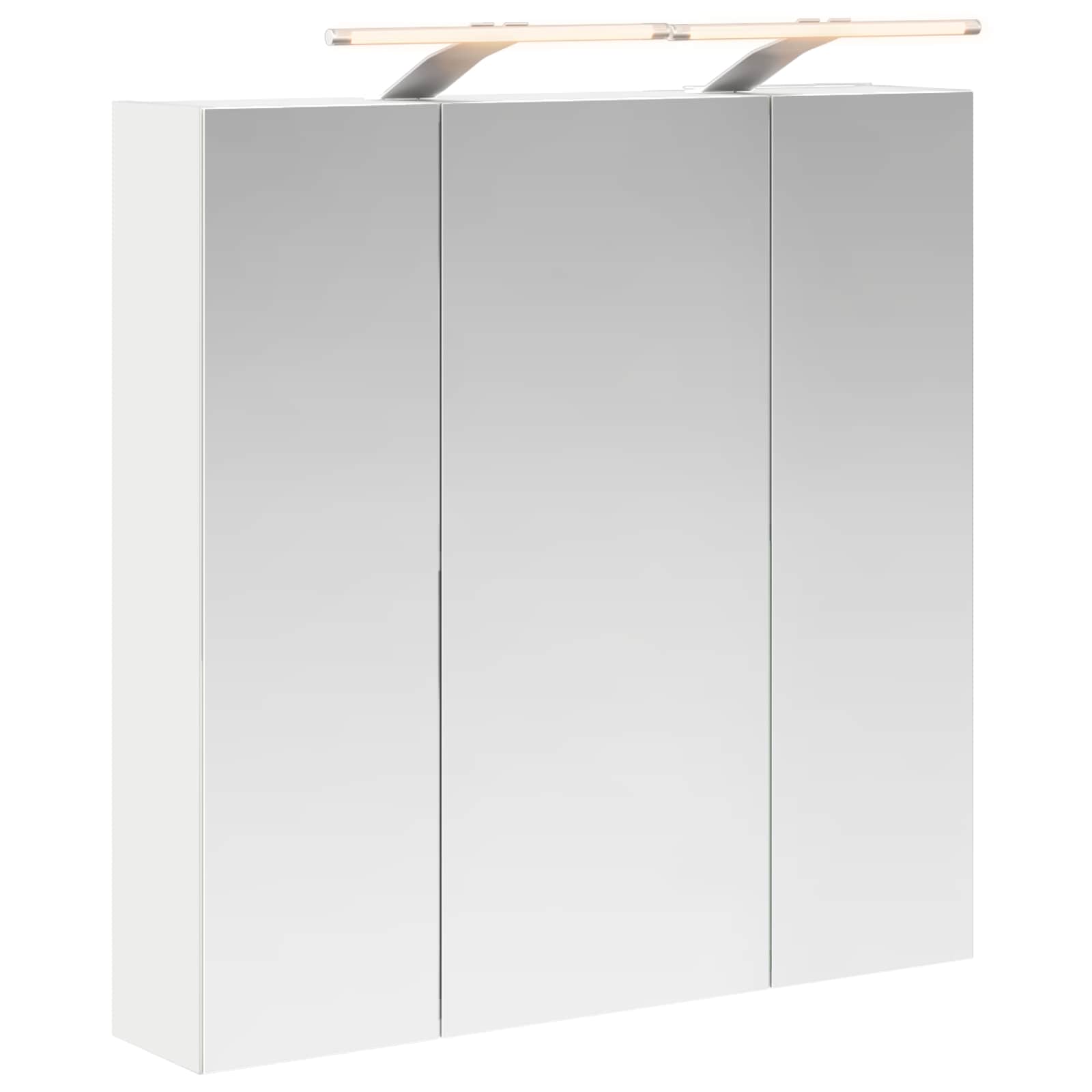 Fürdőszobai tükörszekrény fehér 70 x 14,5 x 70 cm faanyag