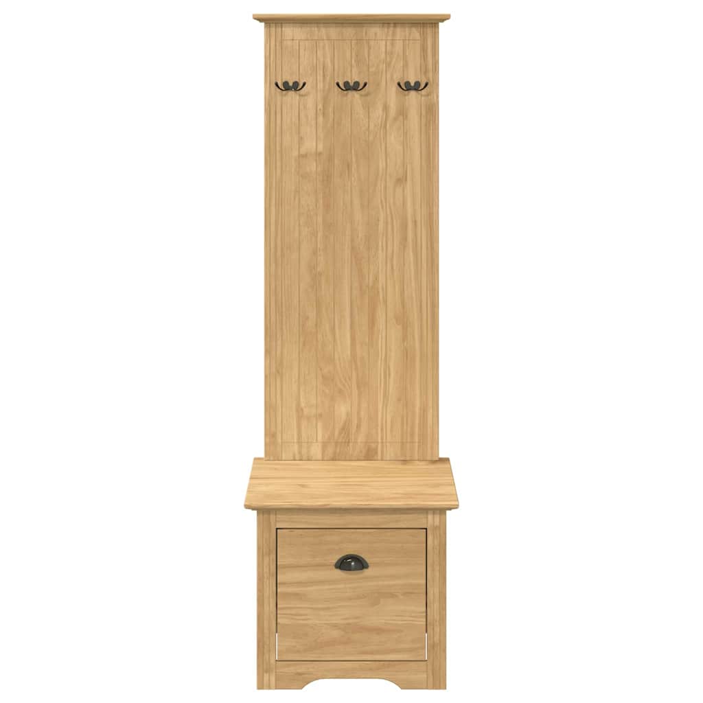 Előszobafal fiókkal bodo méz barna 50 x 40 x 156,7 cm faanyag