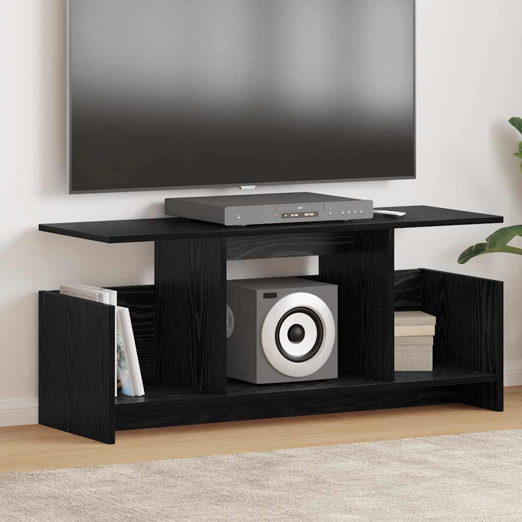 Tv állvány fekete tölgy 102 x 35 x 45 cm faanyag