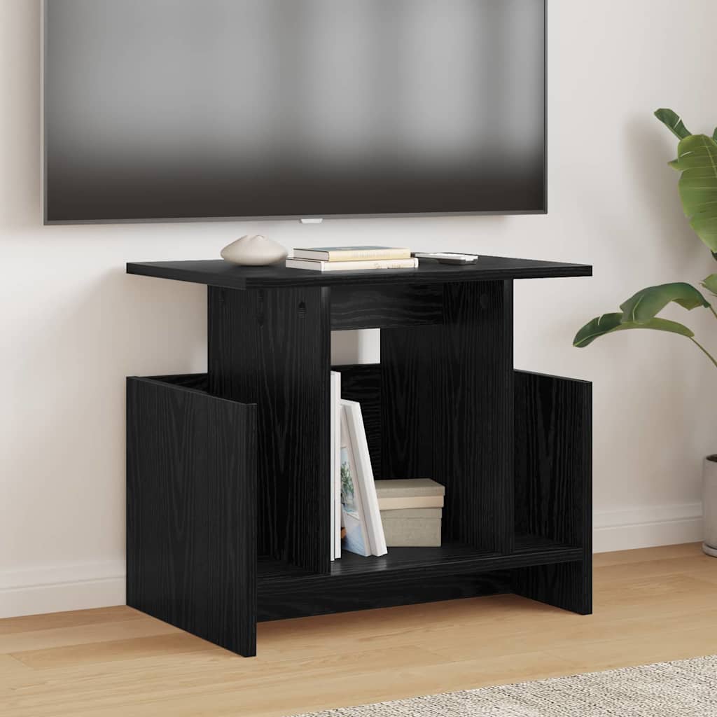 Tv állvány 2 pcs fekete tölgy 50 x 35 x 45 cm faanyag